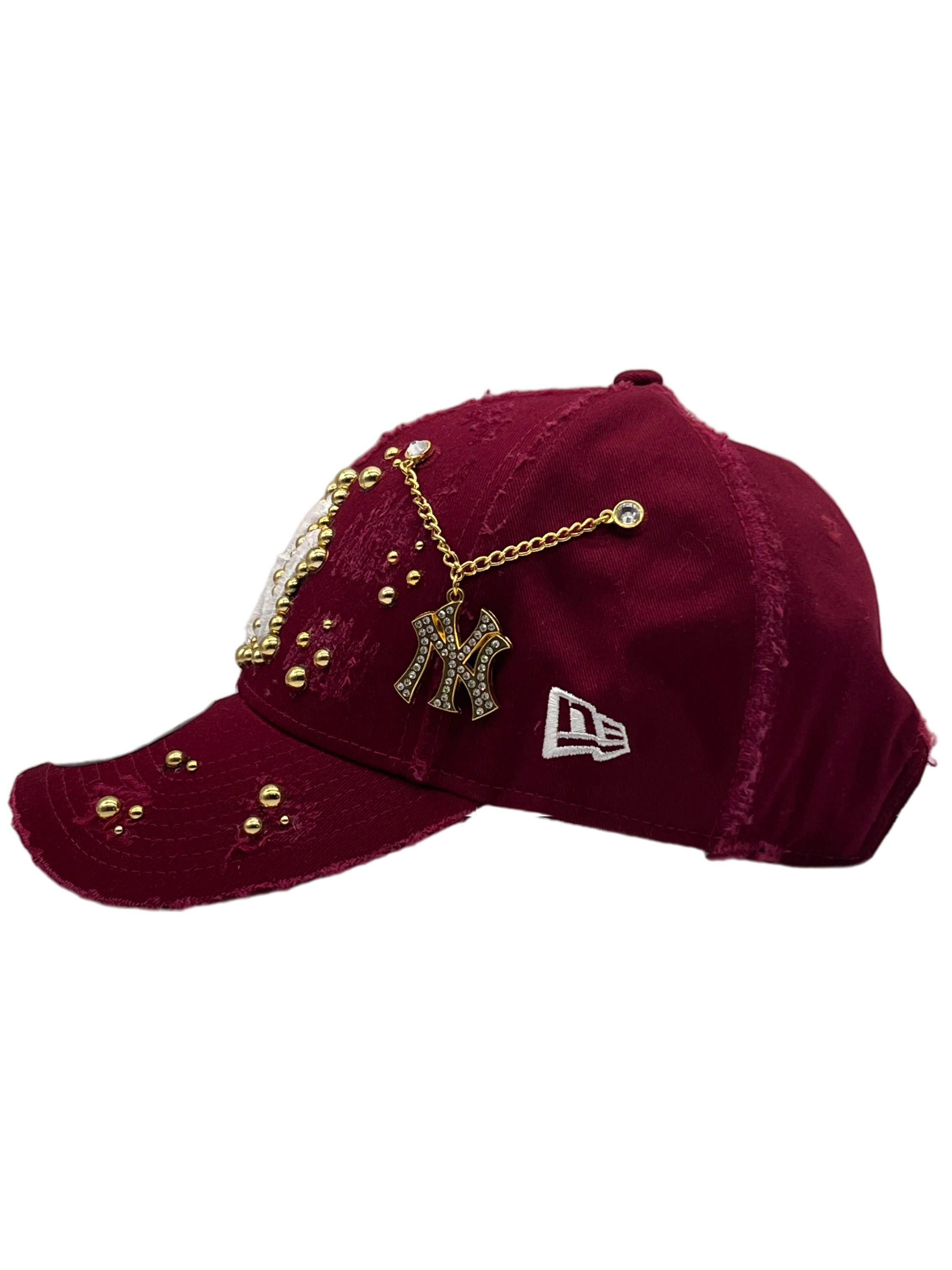 New York Bordeaux Curved "Golden Pearls"