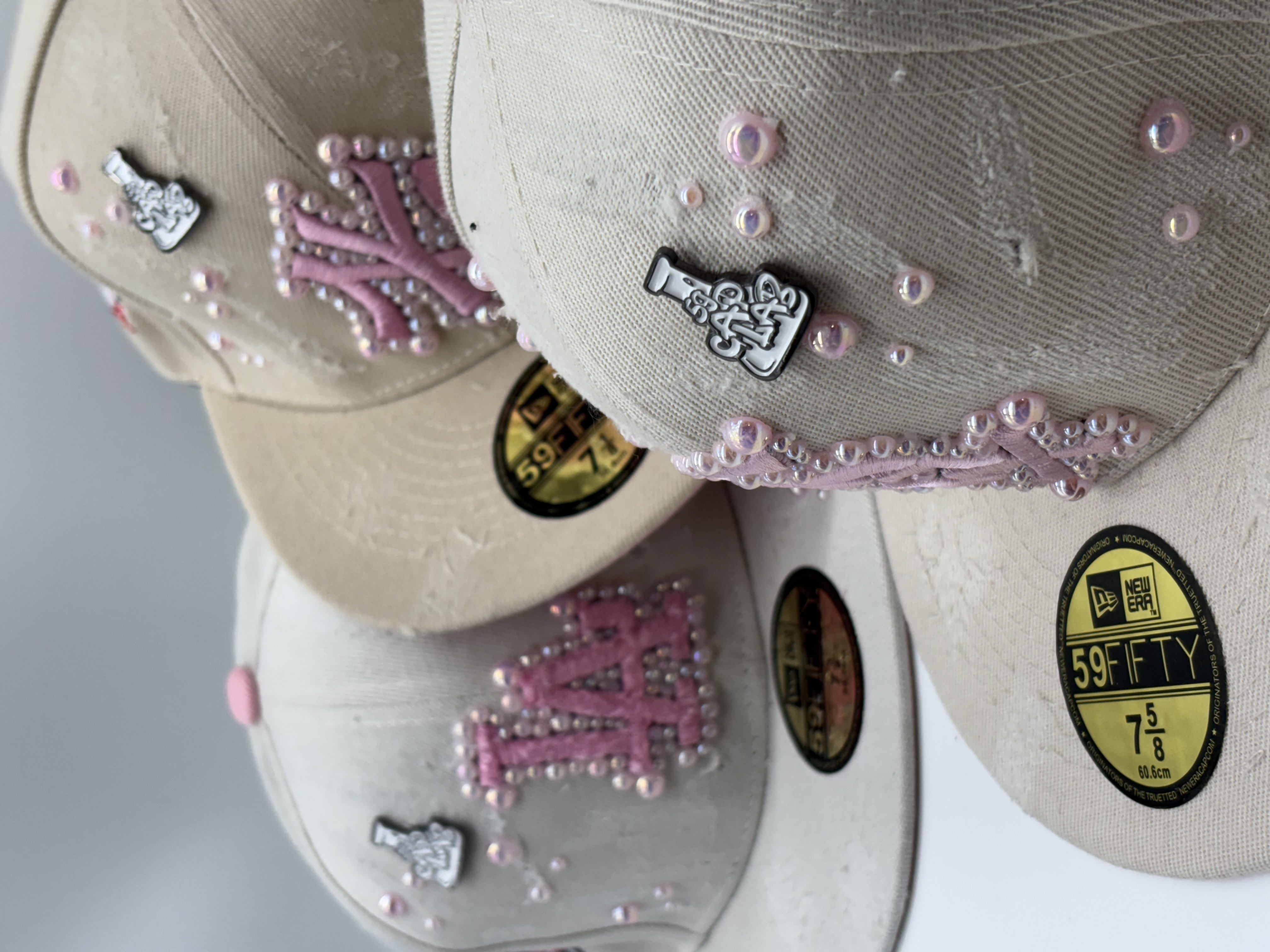 Los Angeles Cream Fitted "PINK PEARLS"