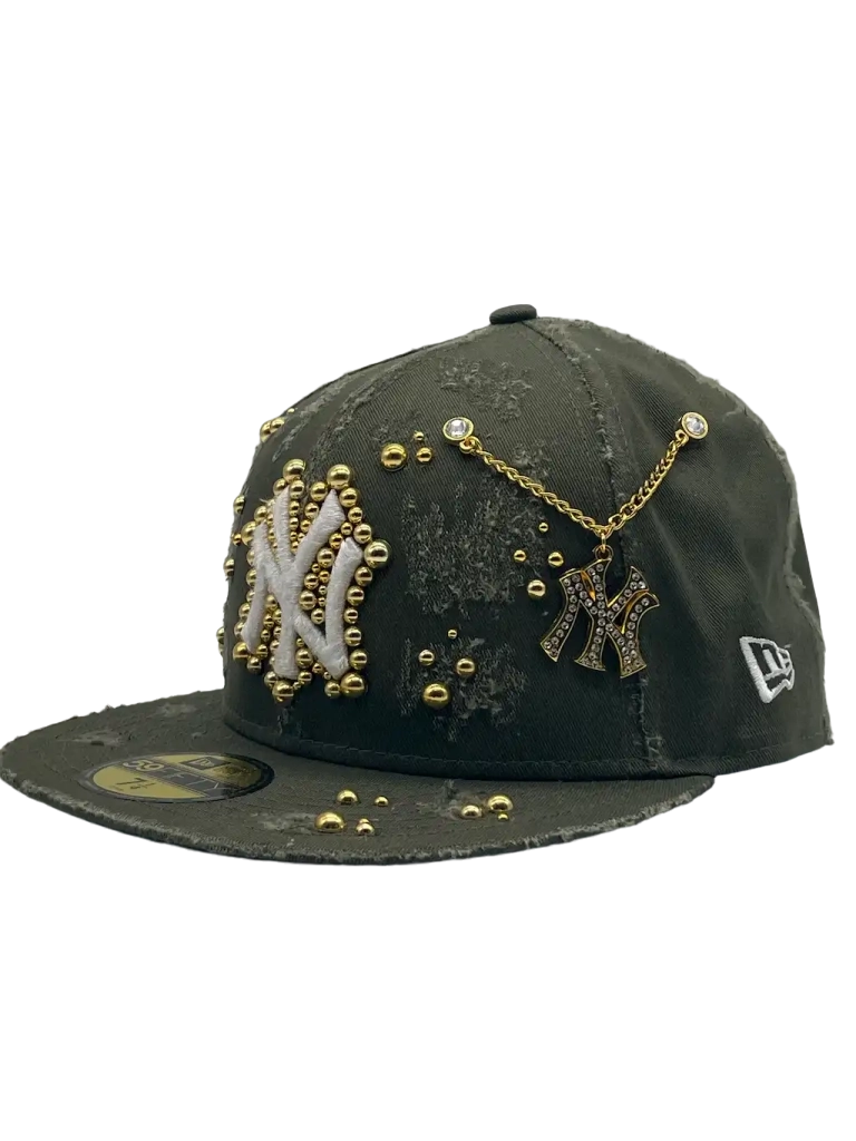 New York Green Fitted "Golden Pearls"