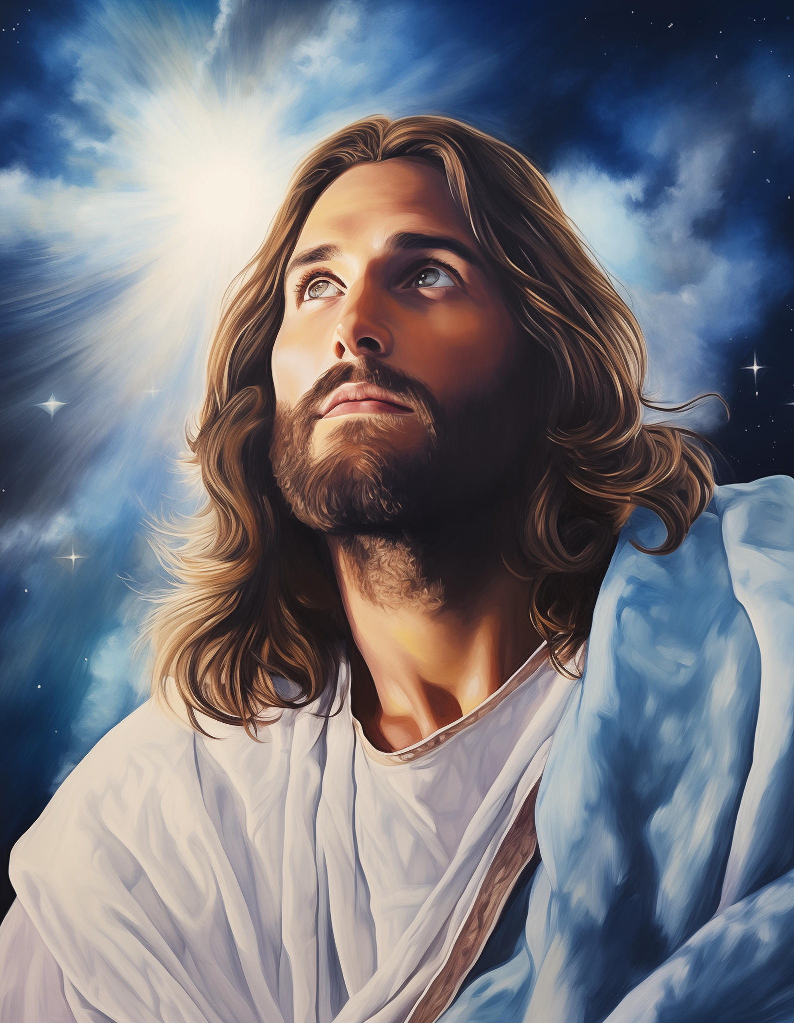 The Everlasting God digital painting 11x14 print singed by artist