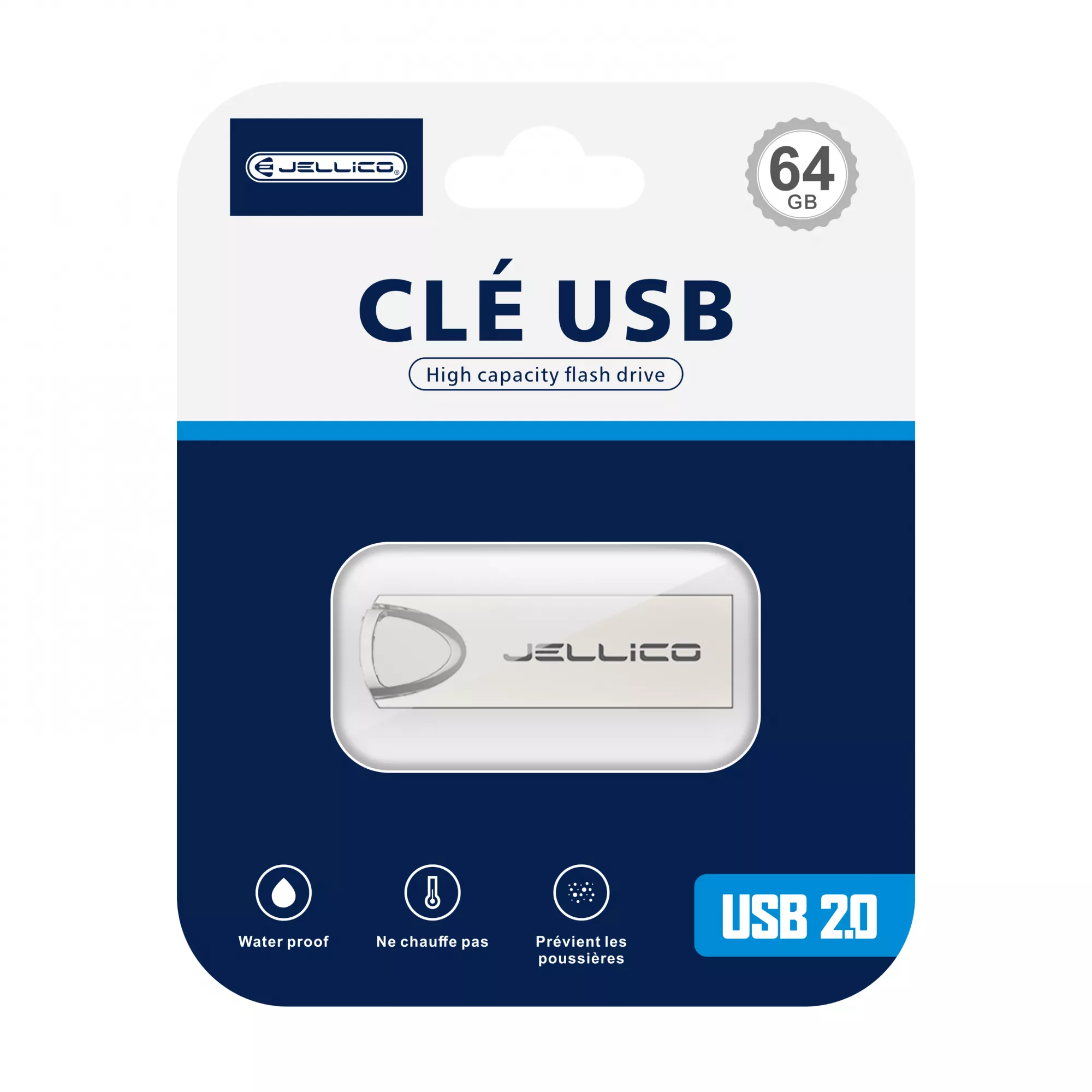 Clé USB JELLICO V07 64go blanc