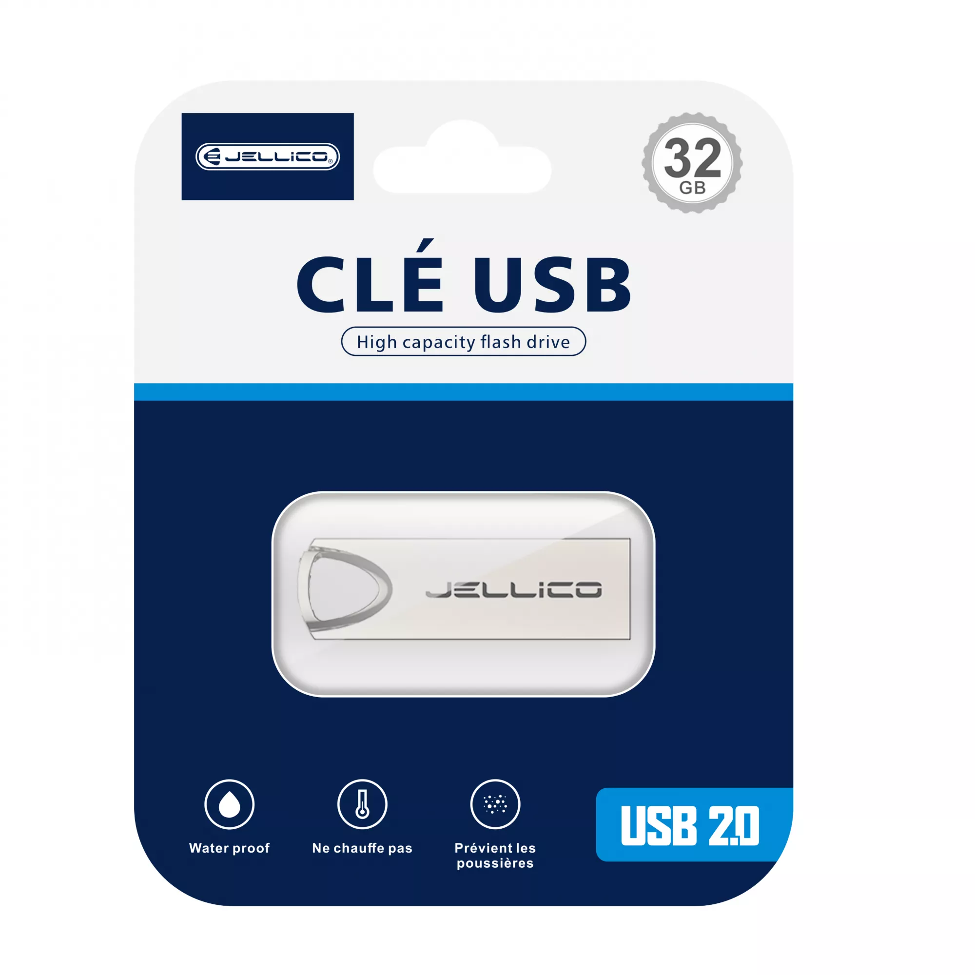 Clé USB JELLICO V07 32go blanc