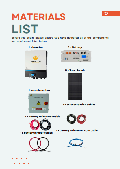 48v 6500EX Maple leaf Solar base Kit
