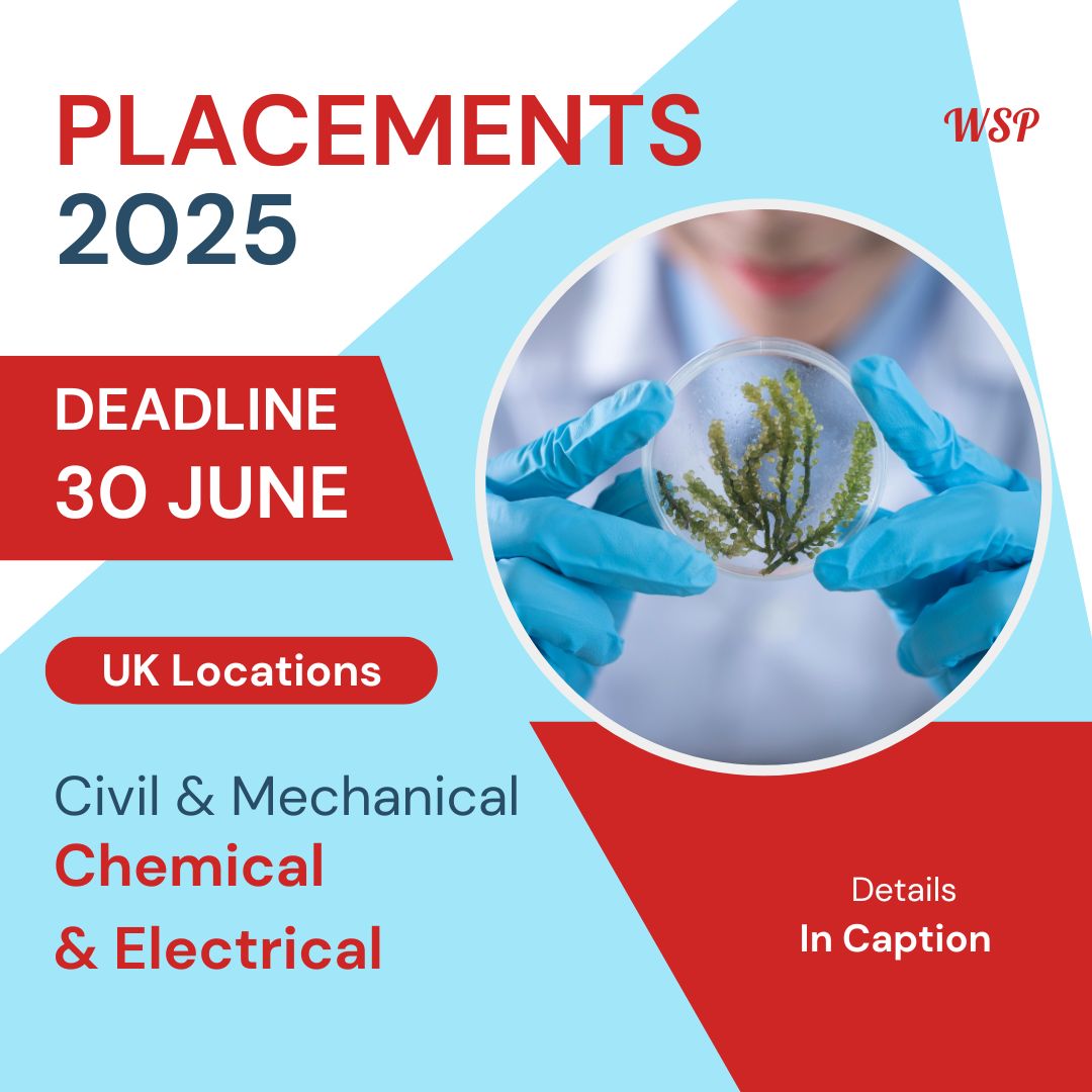 WSP - 2025 Summer Placements - Dealine June 30th