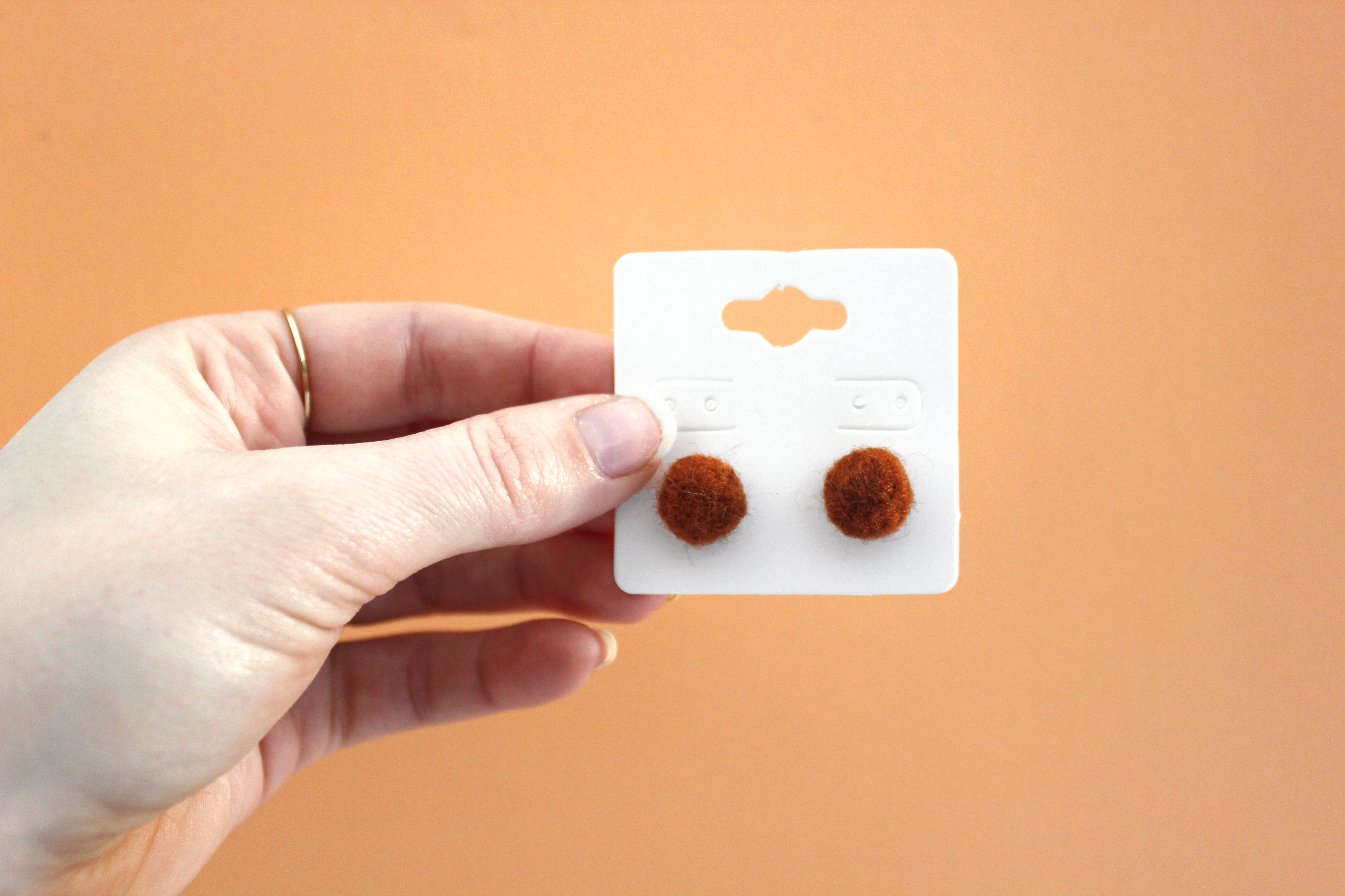 Ball Stud Felted Earrings