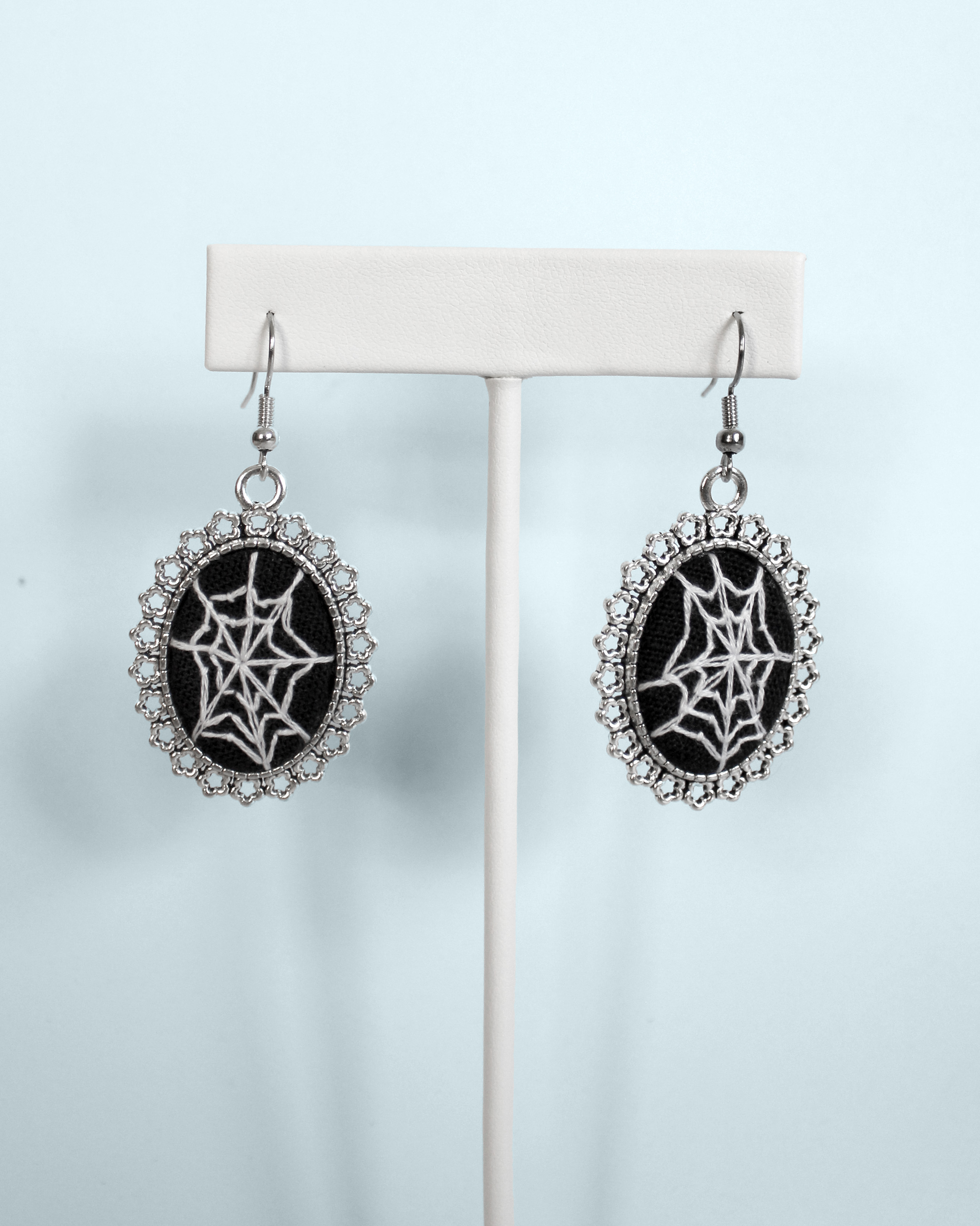 Spiderweb Embroidered Earrings