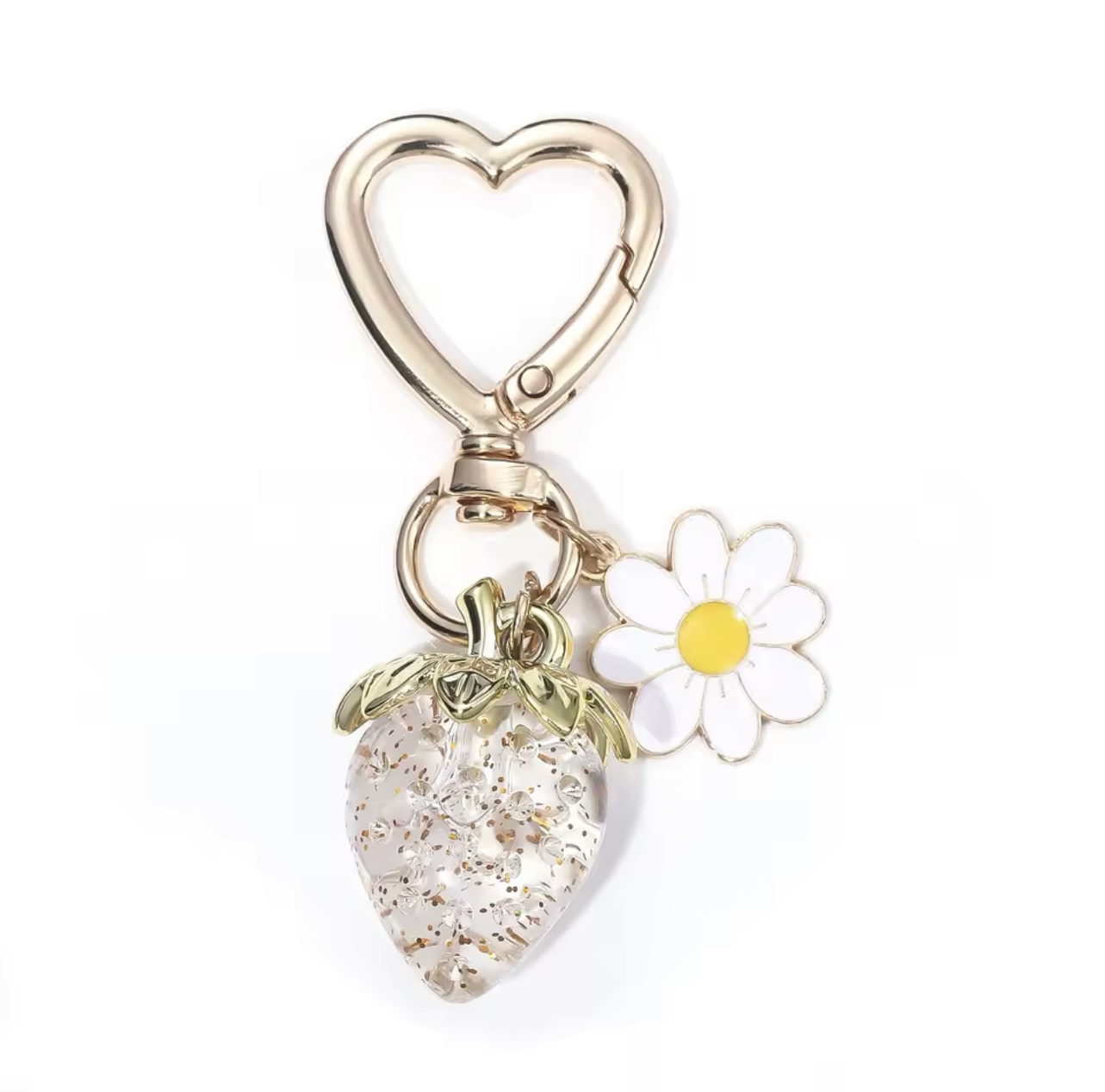 Strawberry Heart Keychain