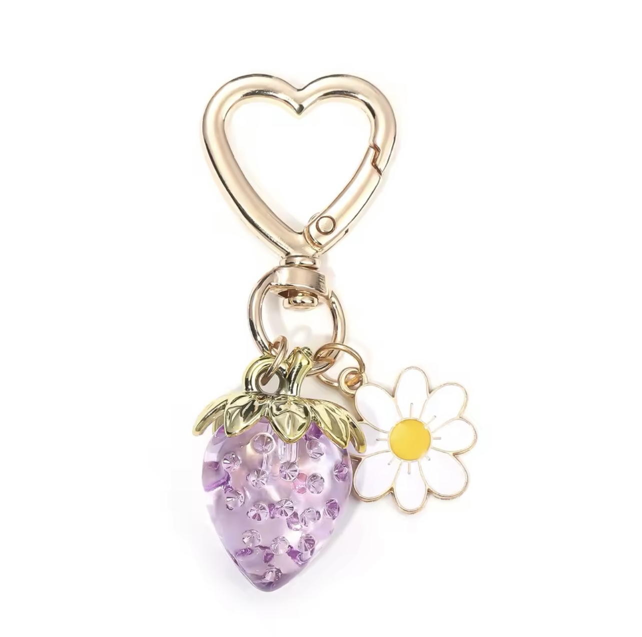 Strawberry Heart Keychain