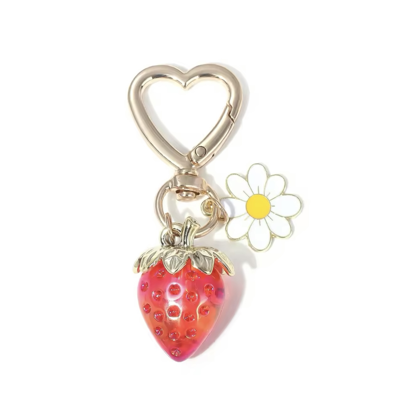 Strawberry Heart Keychain