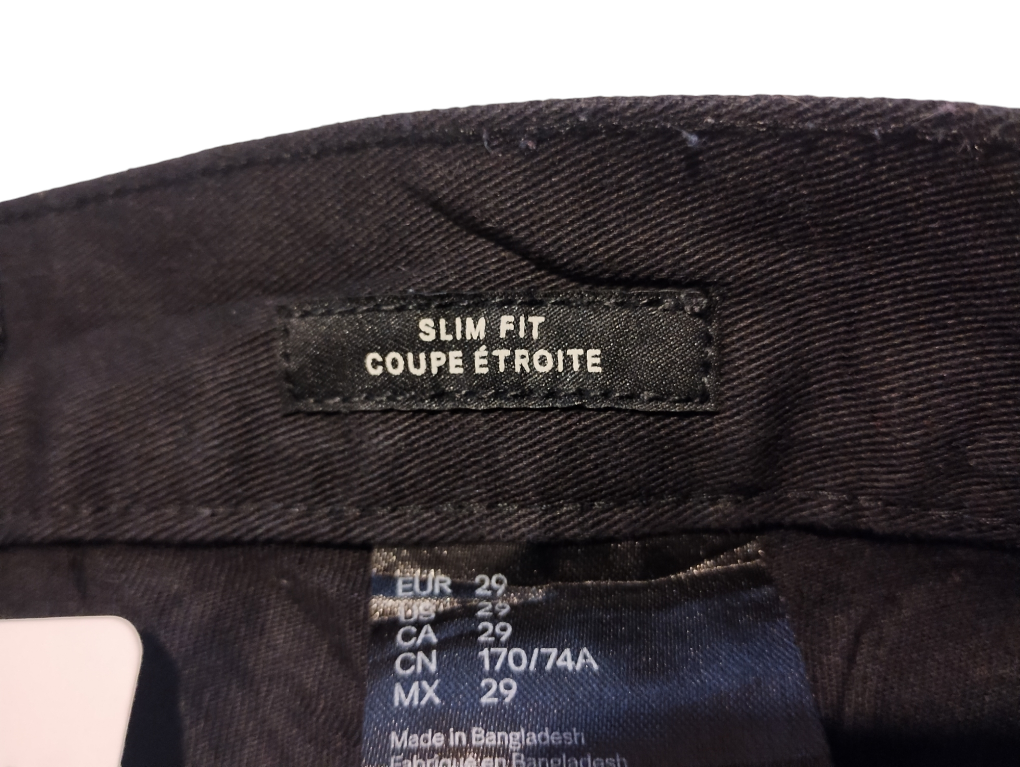 Pantalon Mezclilla hombre H&M T-29
