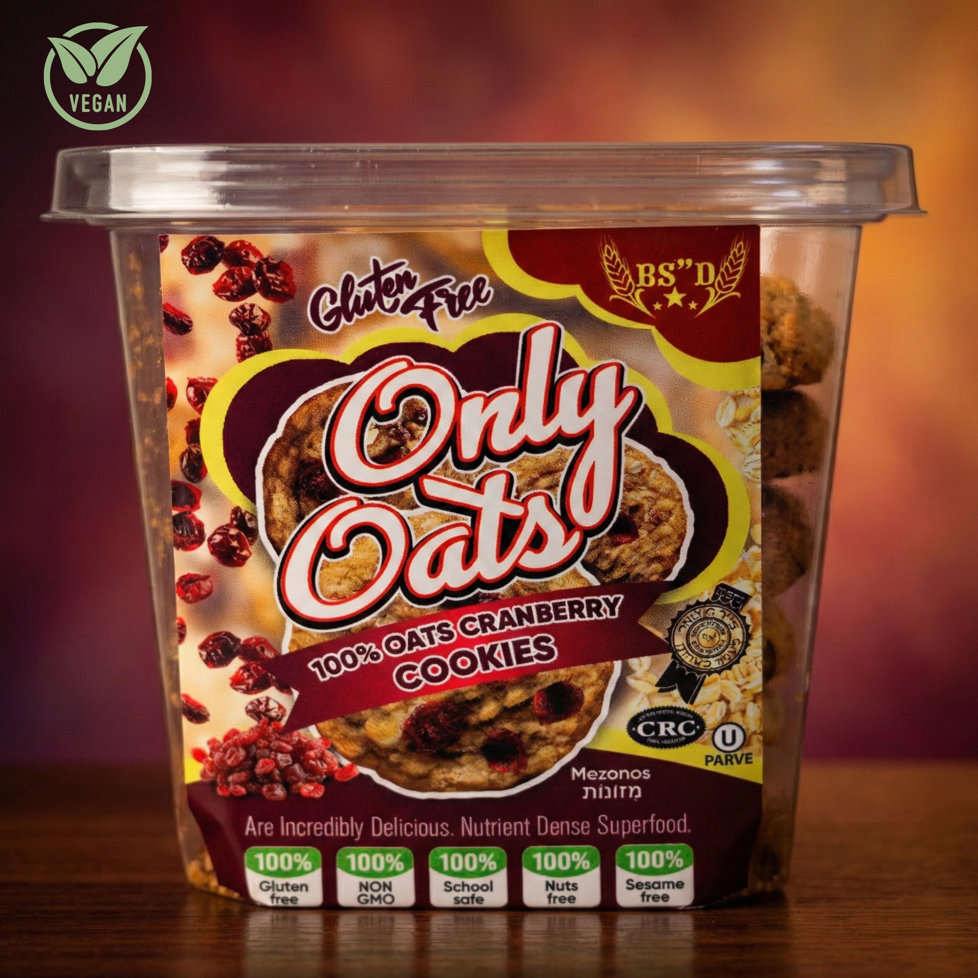 Only Oats Cranberry Gluten Free Cookies