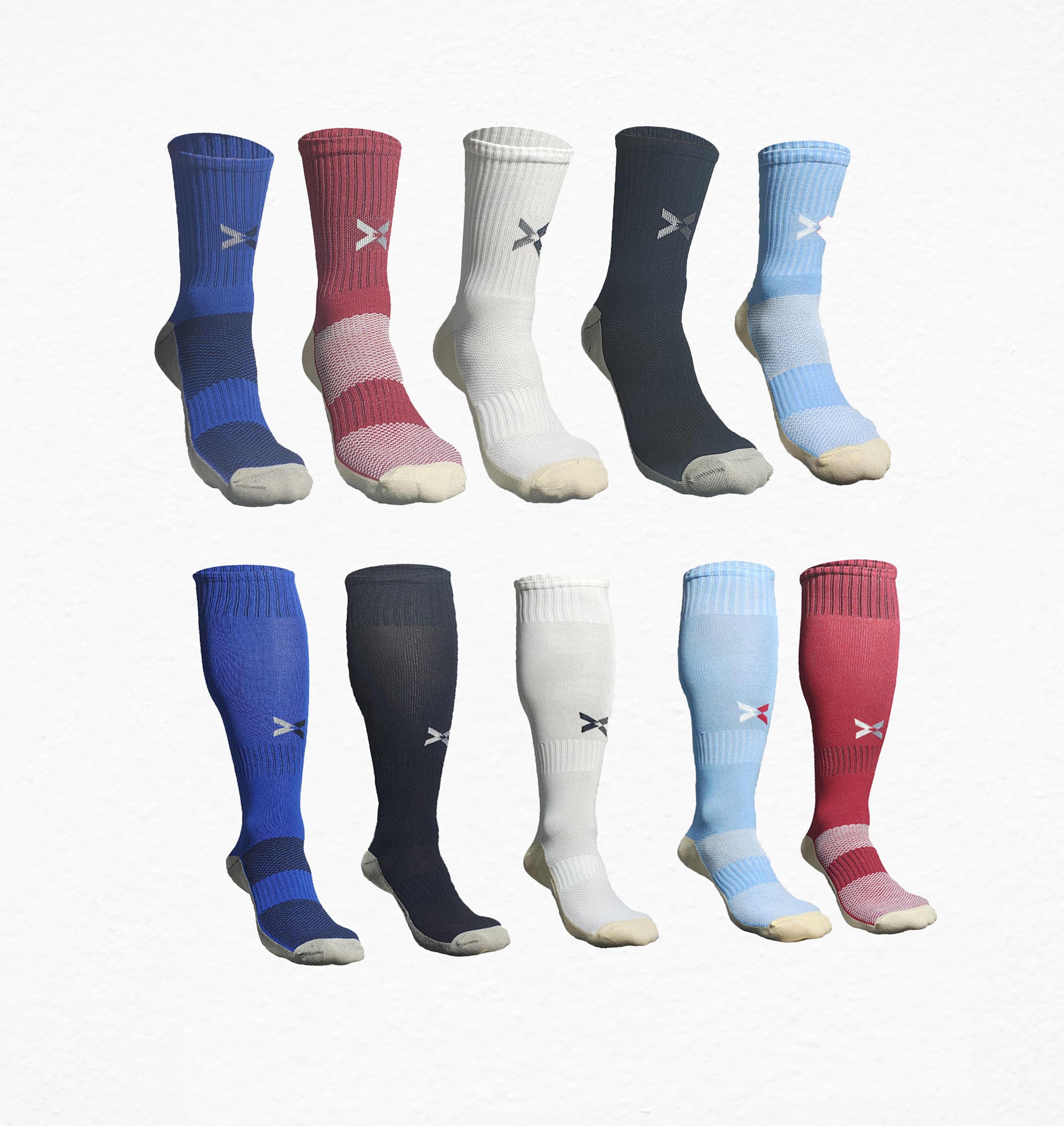 Football and Crew socks (Pack of 10)
