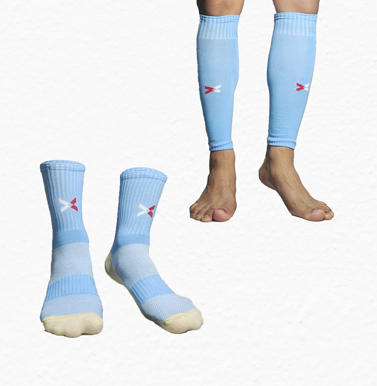 Crew Socks And Calf Support Combo