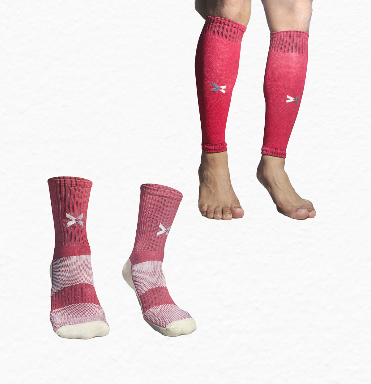Crew Socks And Calf Support Combo