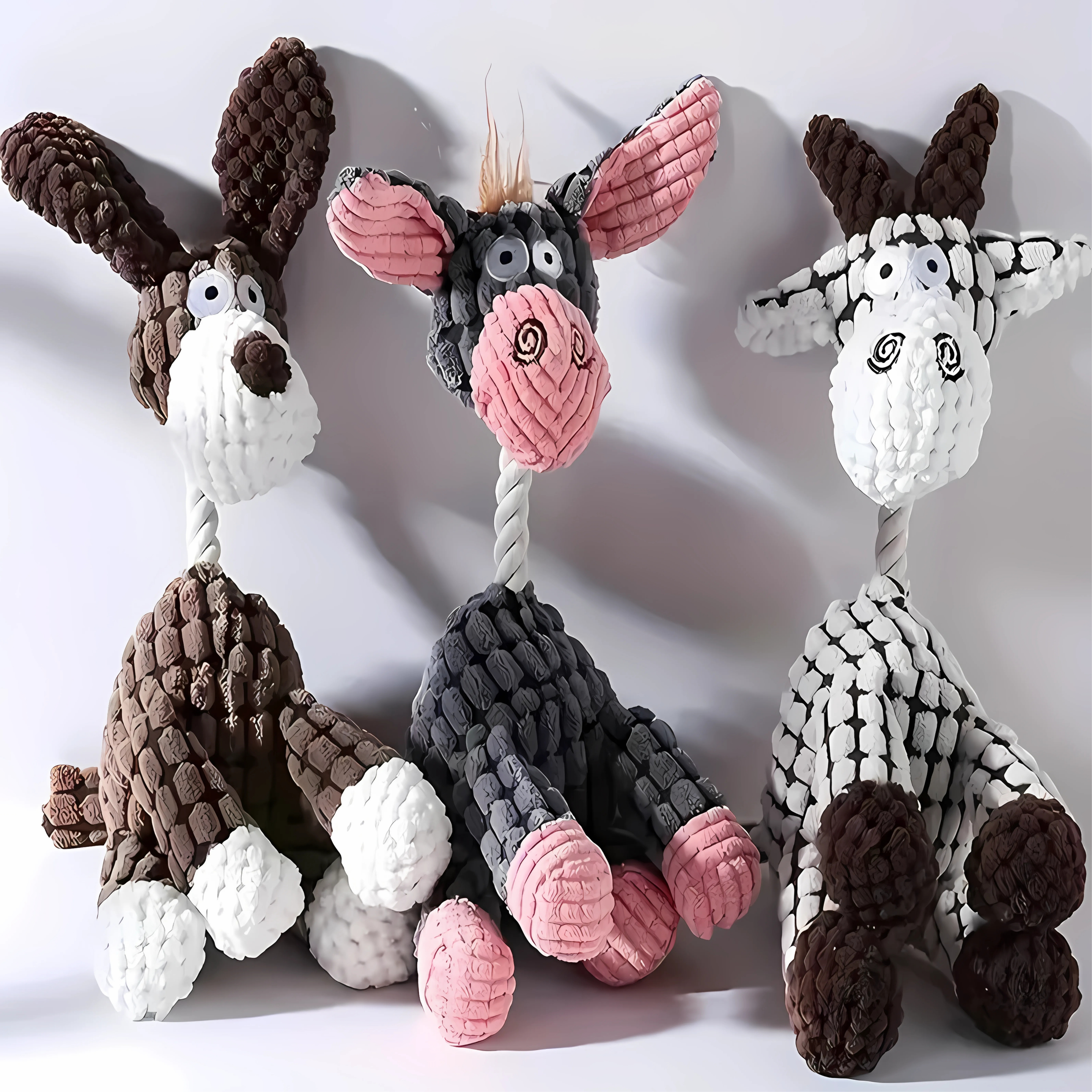Peluche Interattivi a Forma di Cane🐶, Asino🦓 e Mucca🐮