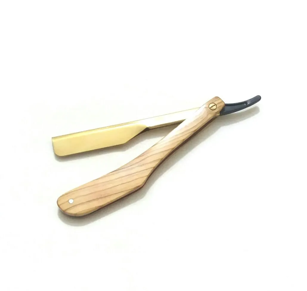 Wooden Handle Straight Razor