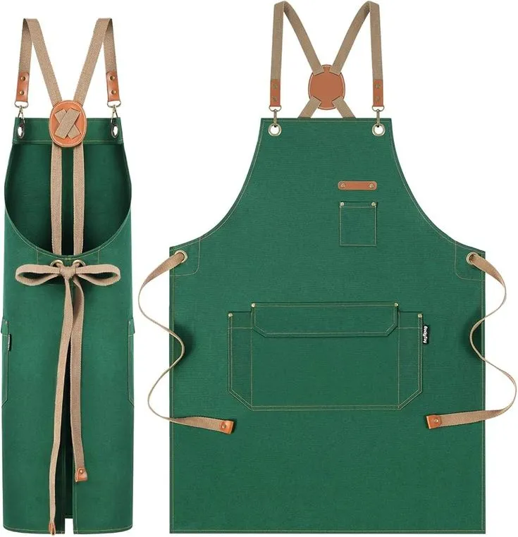 Green Canvas Apron