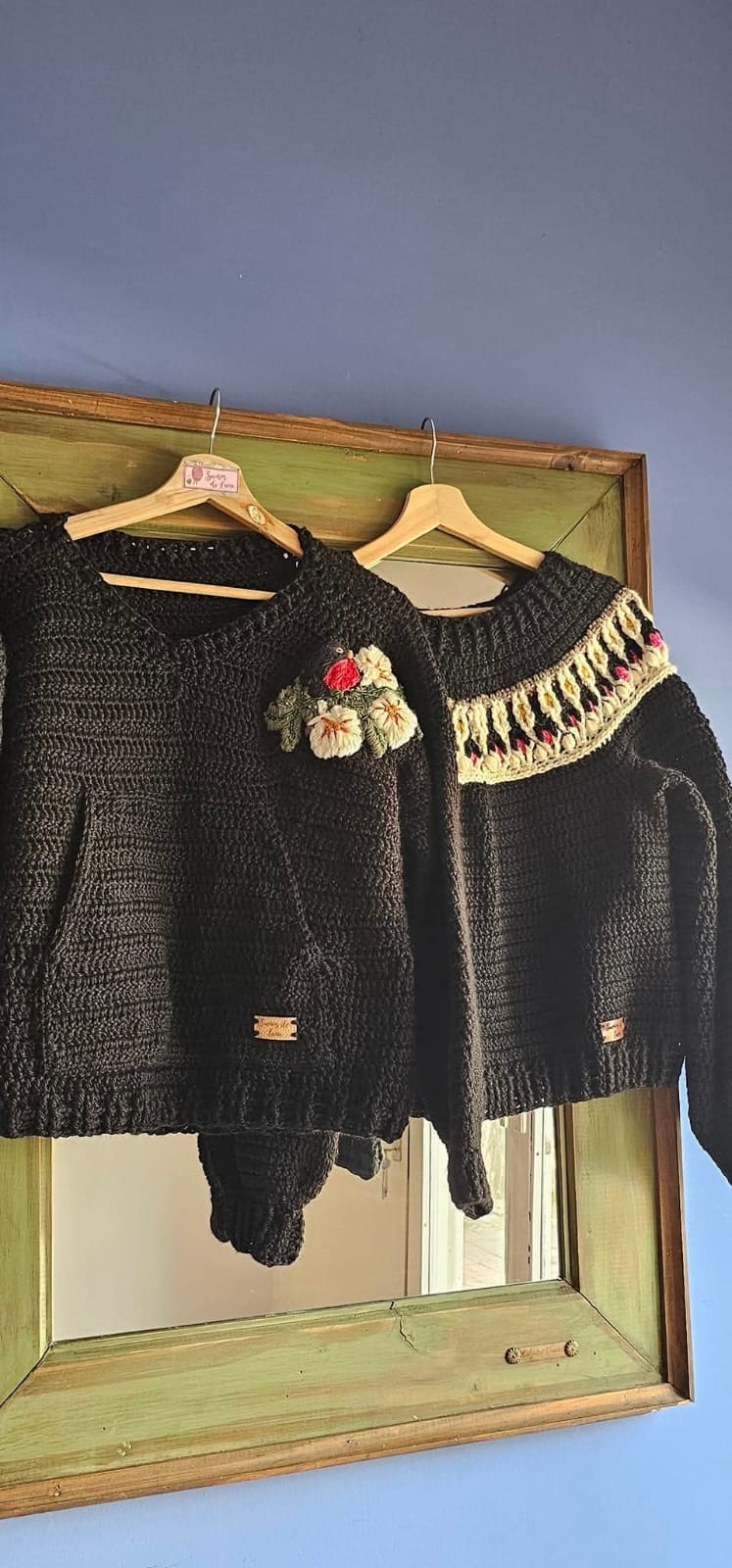 Sweater Tejido En Crochet Y Bordado A Mano