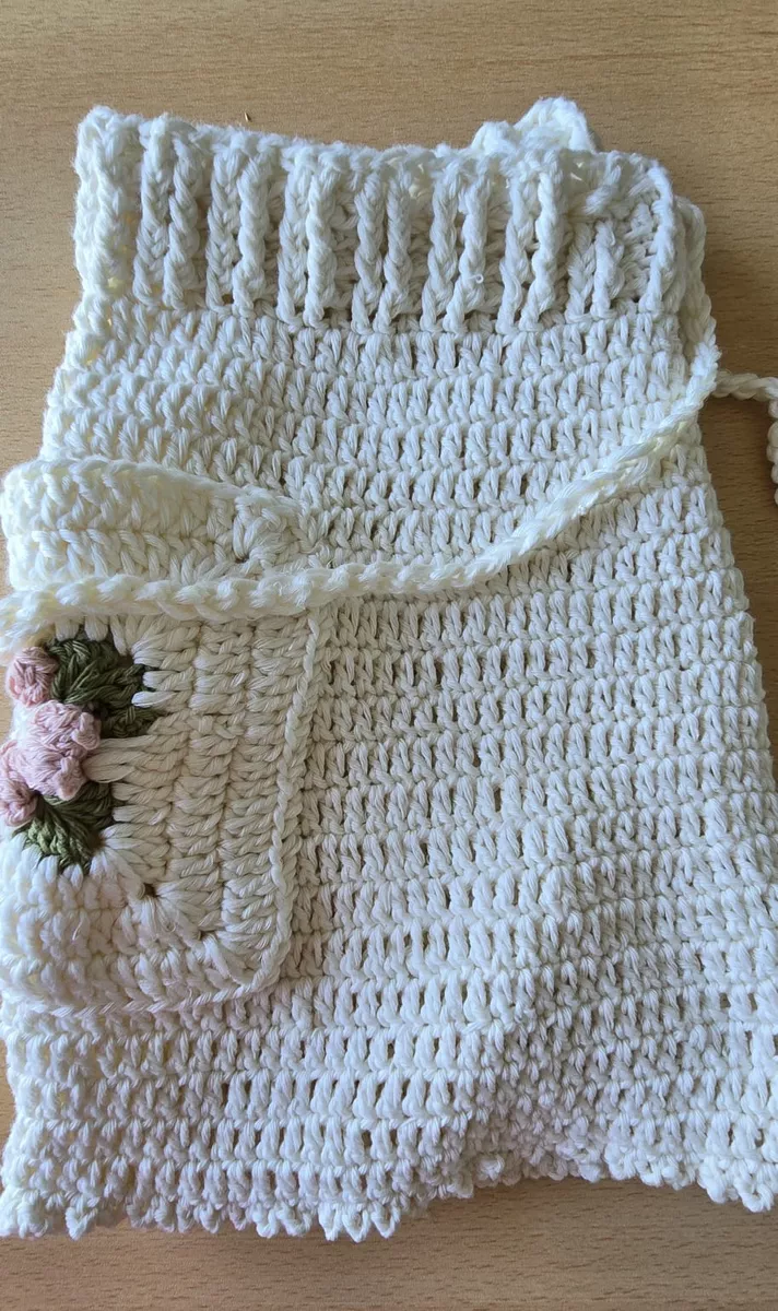 Short Crochet Con Bolsillos Talle S