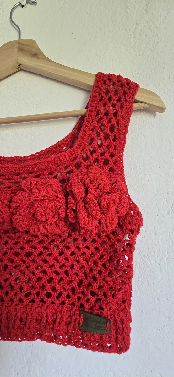 Top Crochet Talle Unico Rositas