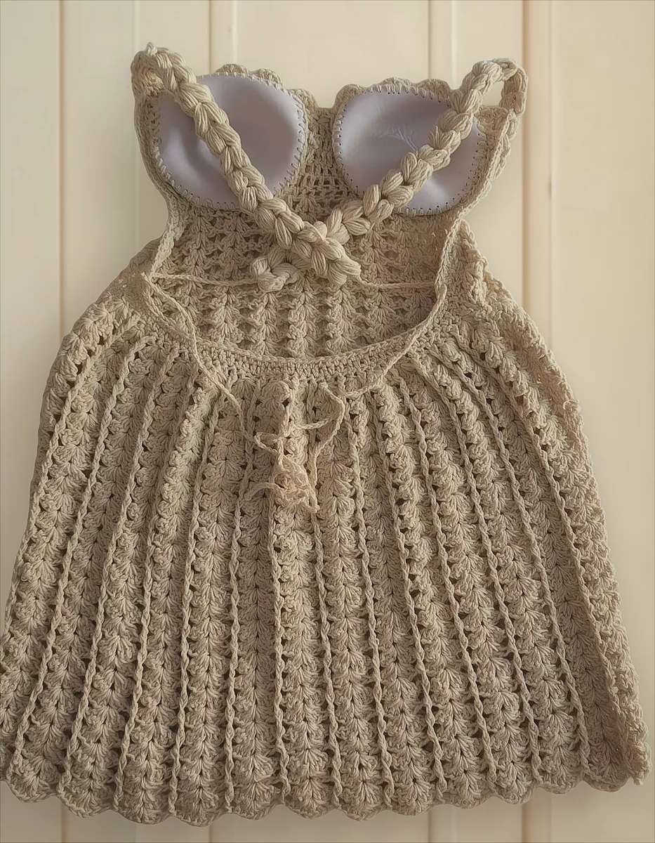 Vestido Corto, Tejido En Crochet