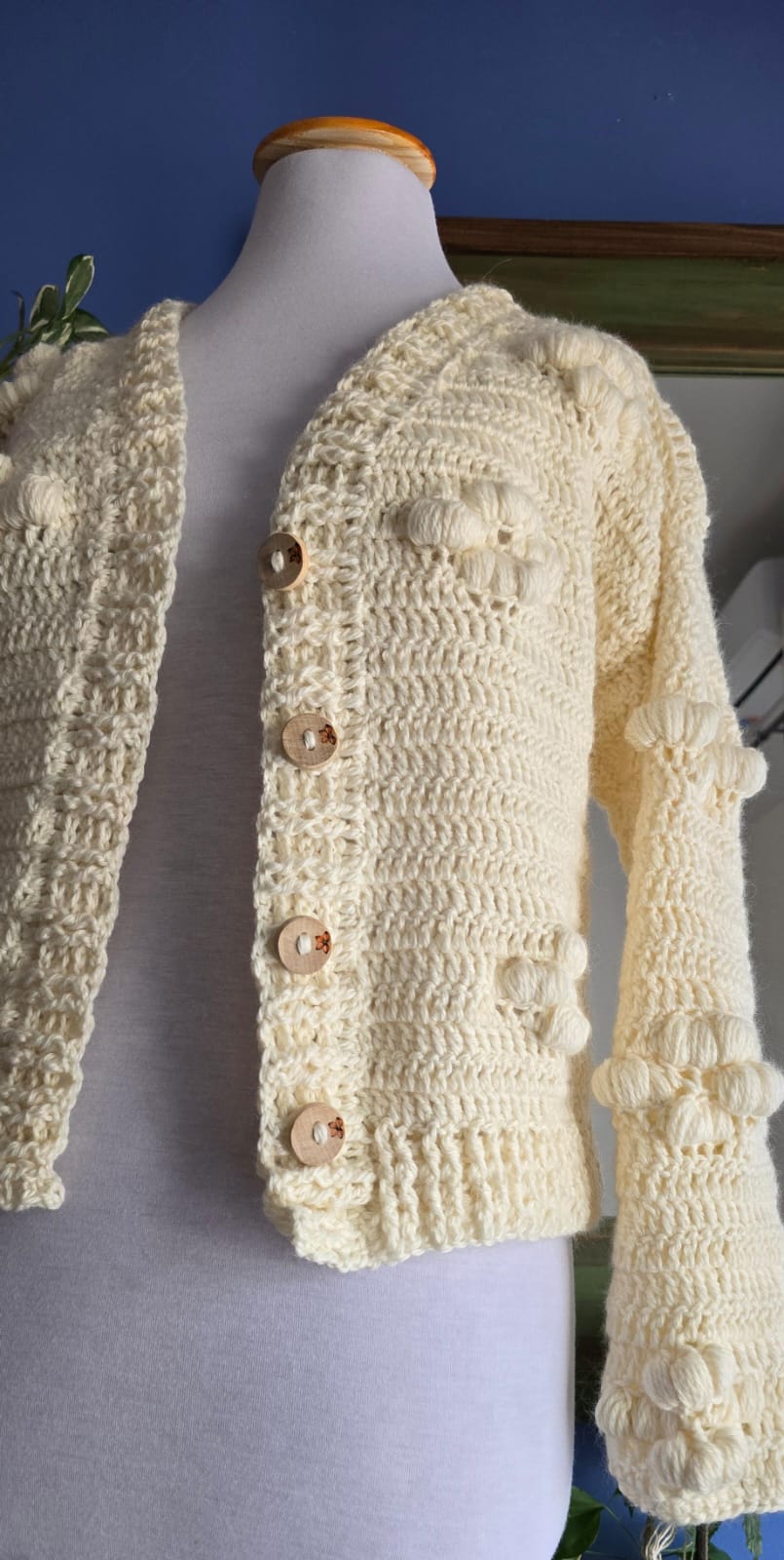 Saco Corto Tejido En Crochet 