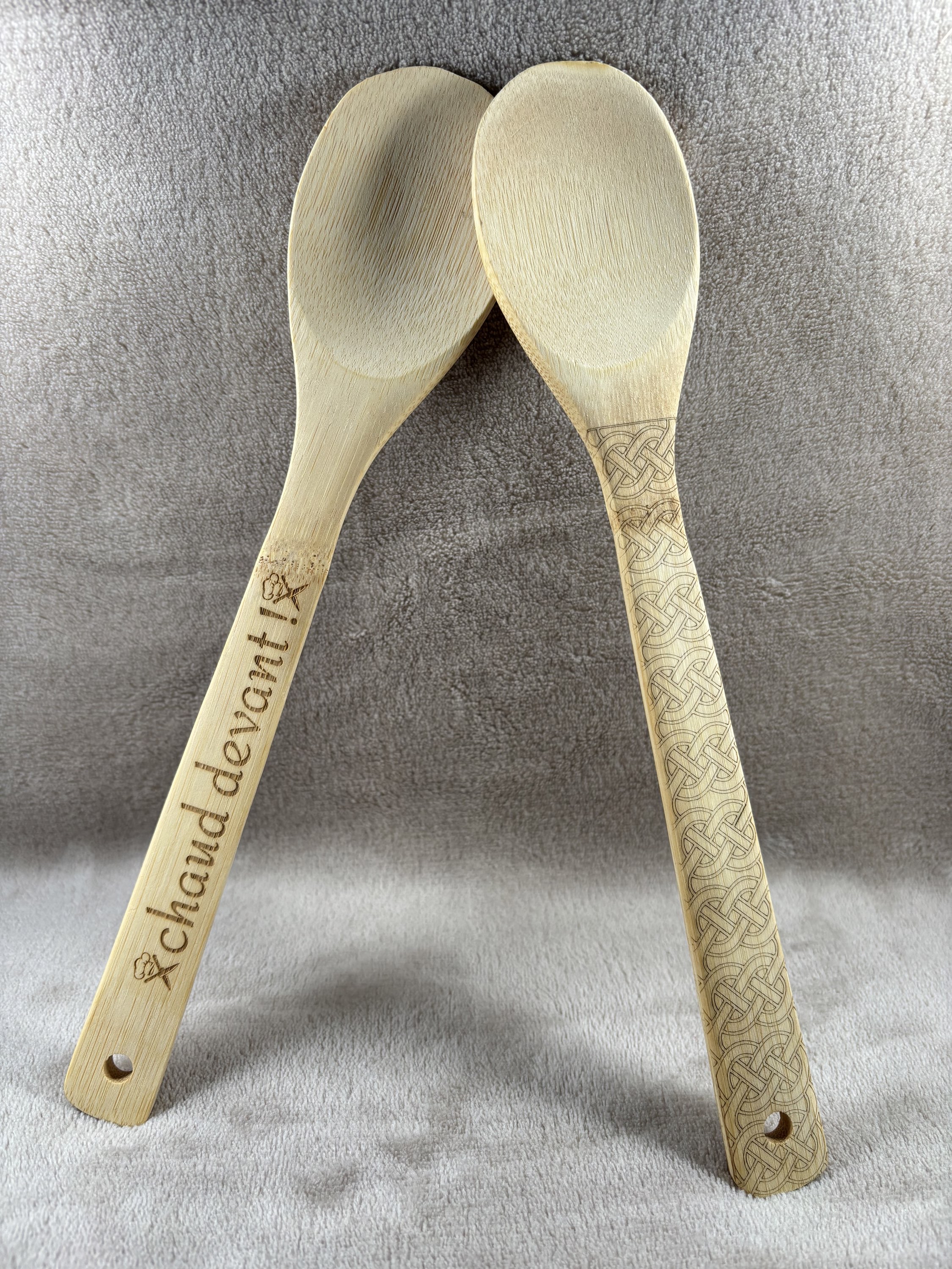 Cuillère de cuisine en bambou personnalisée 