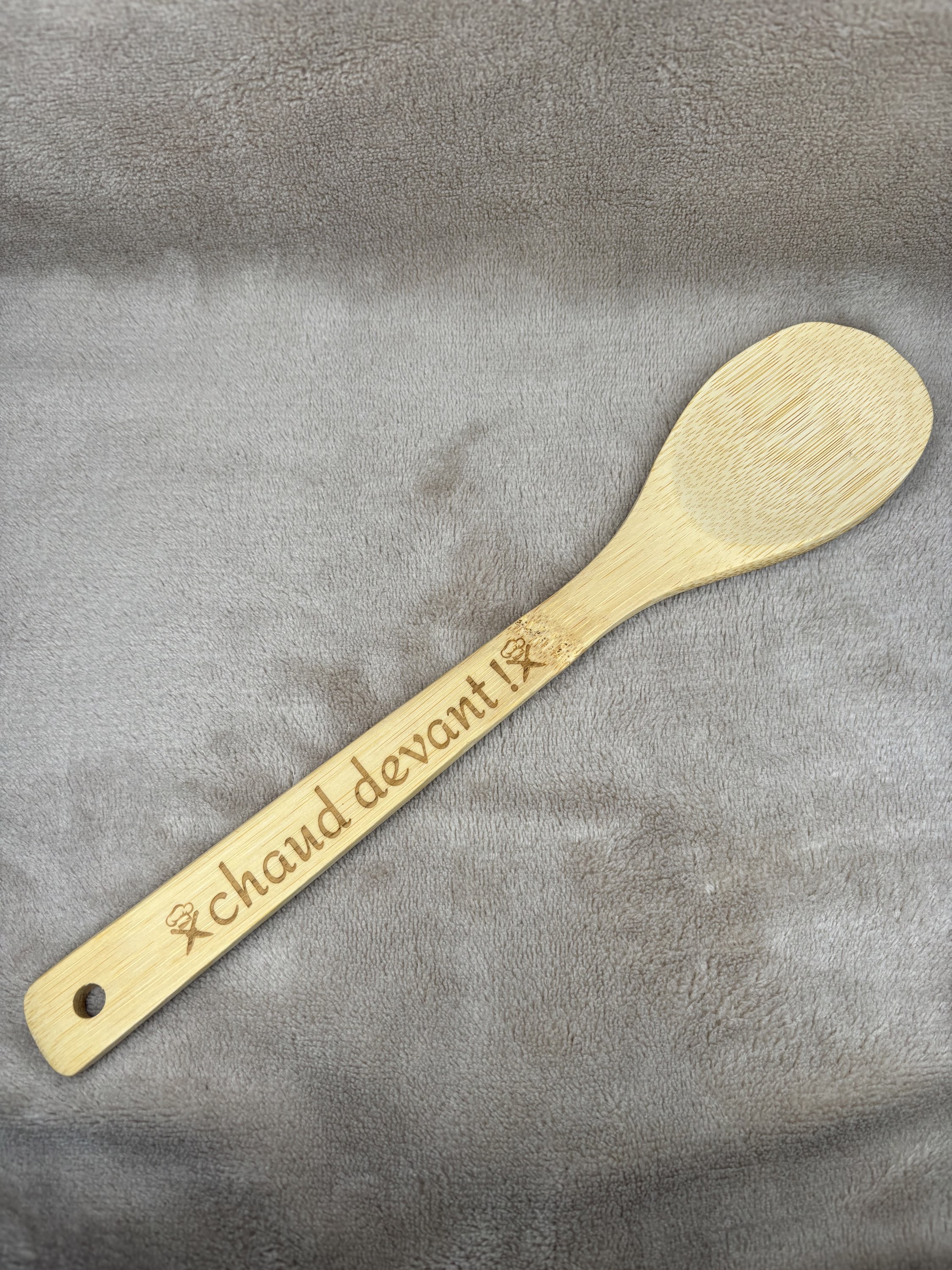 Cuillère de cuisine en bambou personnalisée 