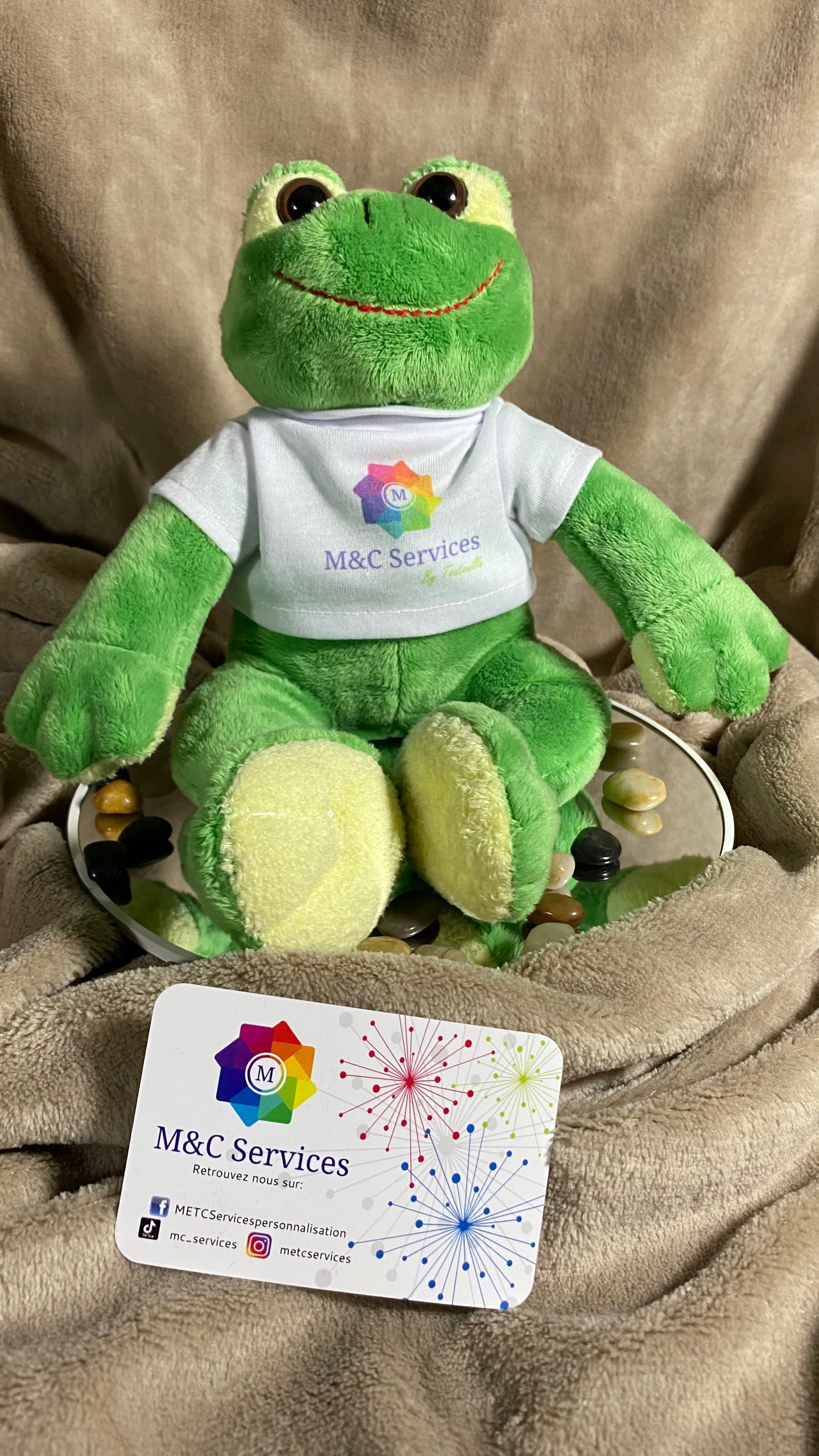 Toutouille la  grenouille peluche personnalisée