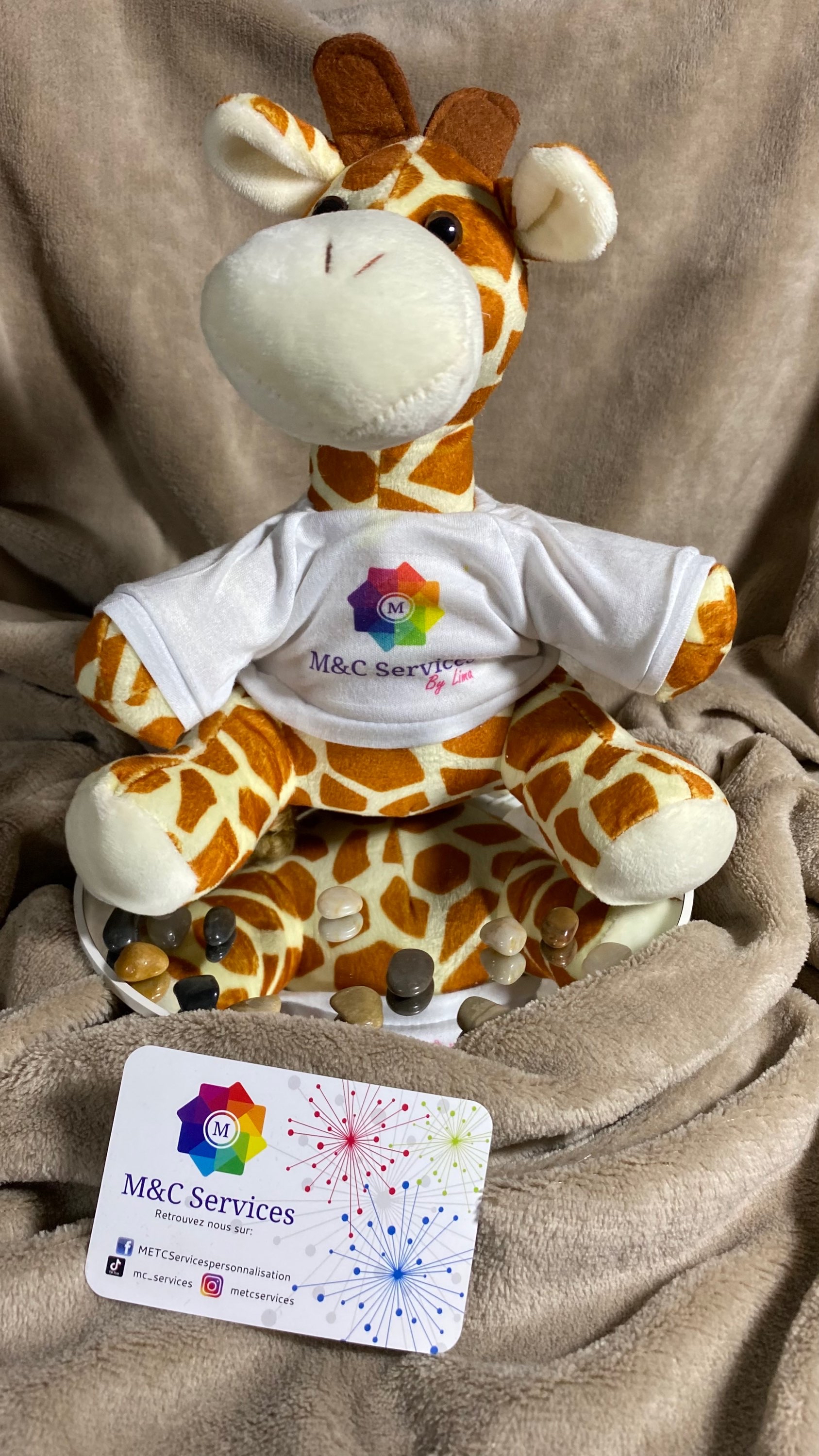 Lima la girafe peluche personnalisée