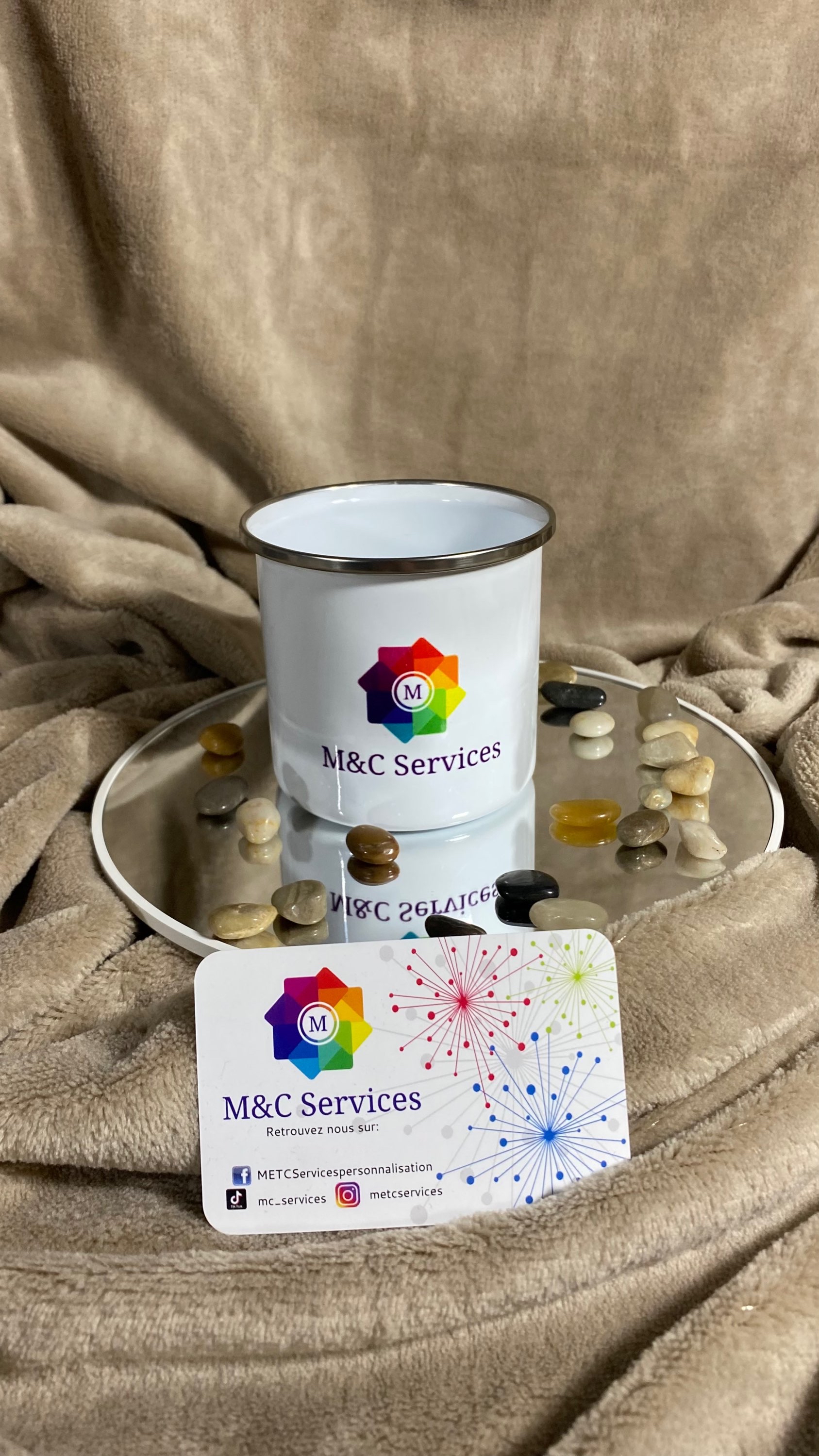 quart émaillé personnalisée tasse en fer