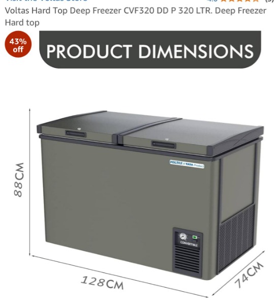 Voltas Hard Top Deep Freezer