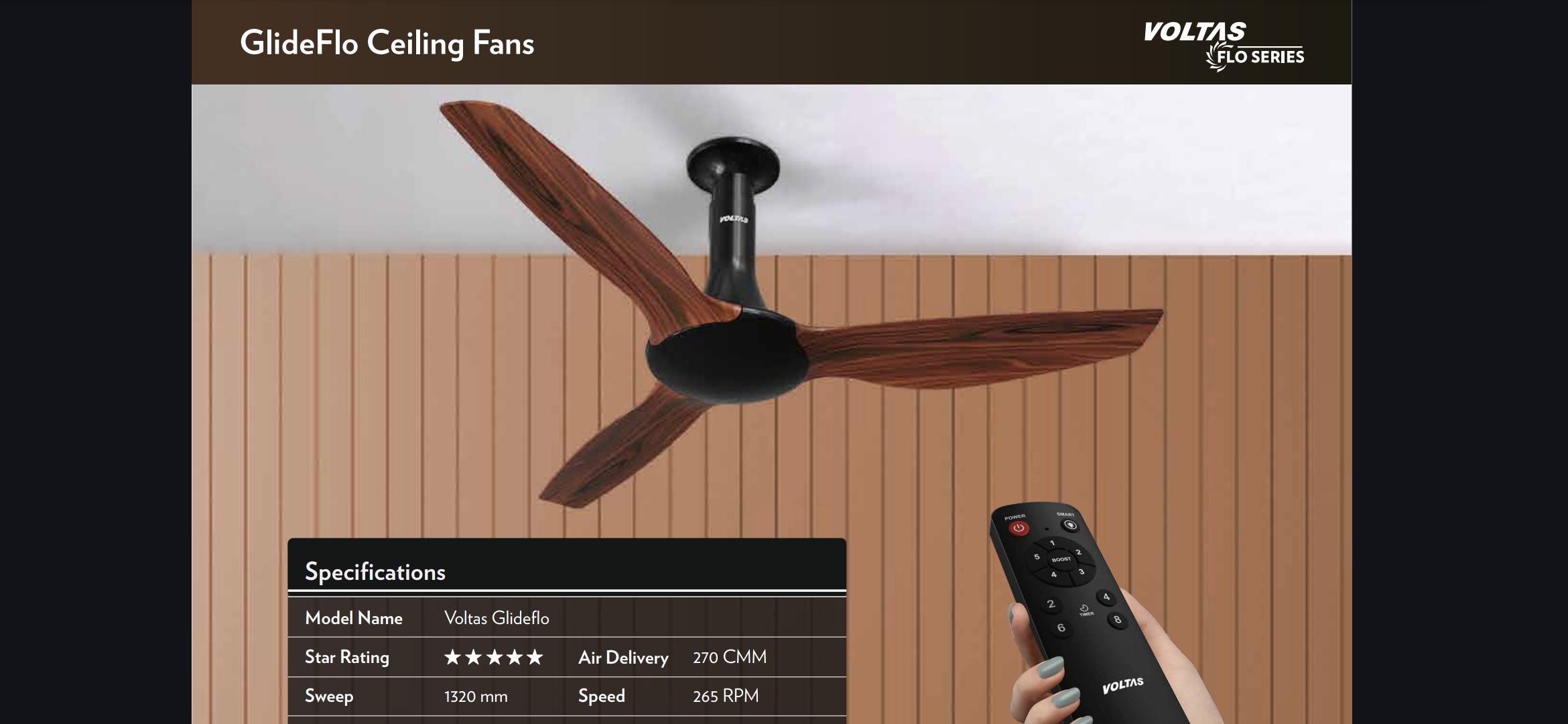 Voltas GlideFlo Ceiling Fan