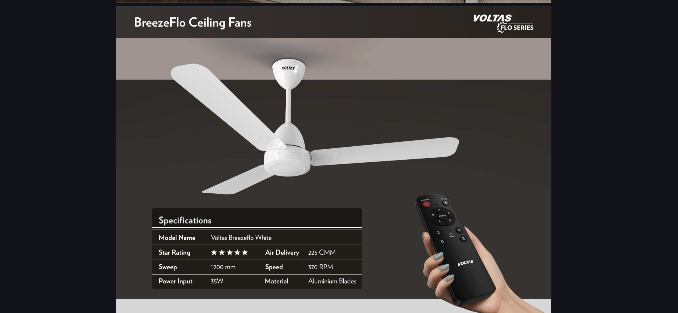 BreezeFlo Ceiling Fan