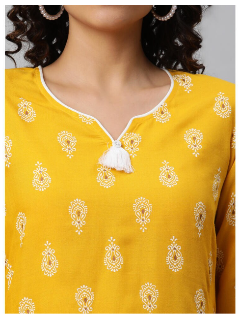 DHUNI Women's Rayon Straight Print Kurta