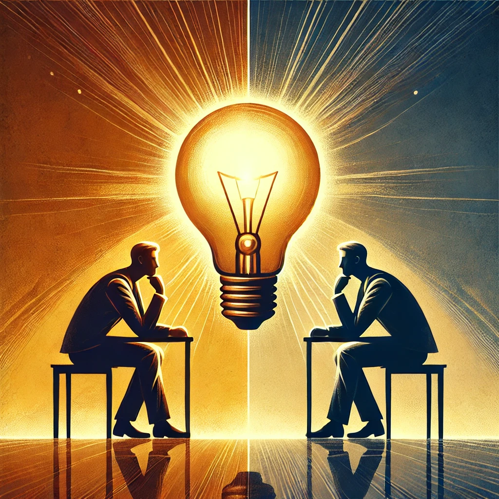 Sesión de mediación con dos conciliantes