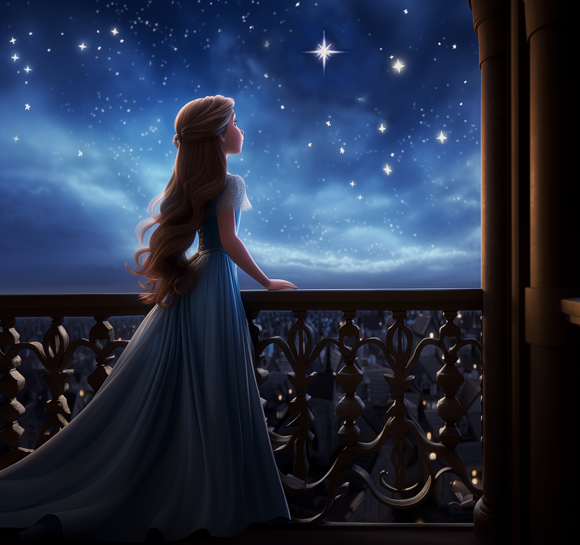 Wishing upon a star 17x17 print on high-quality artboard with UV ray laminate coating no glass required