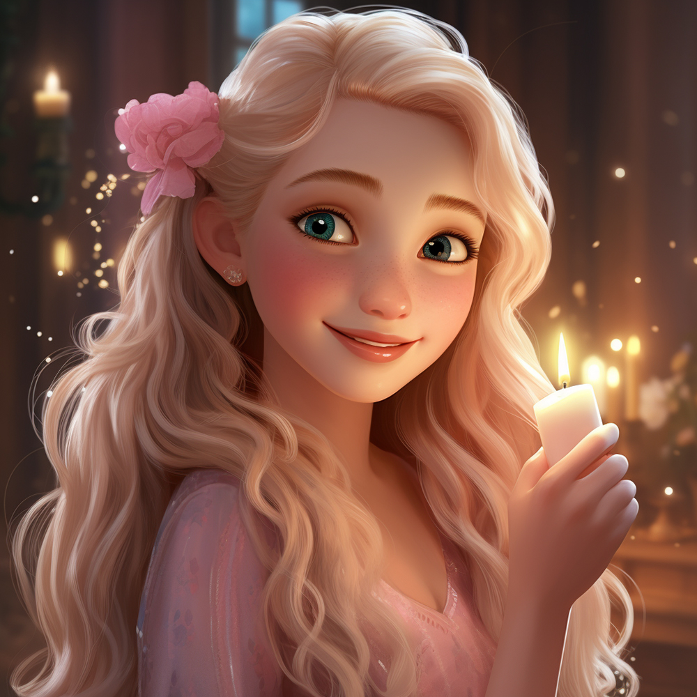 Little Princess 17x17 print on high-quality artboard with UV ray laminate coating no glass required