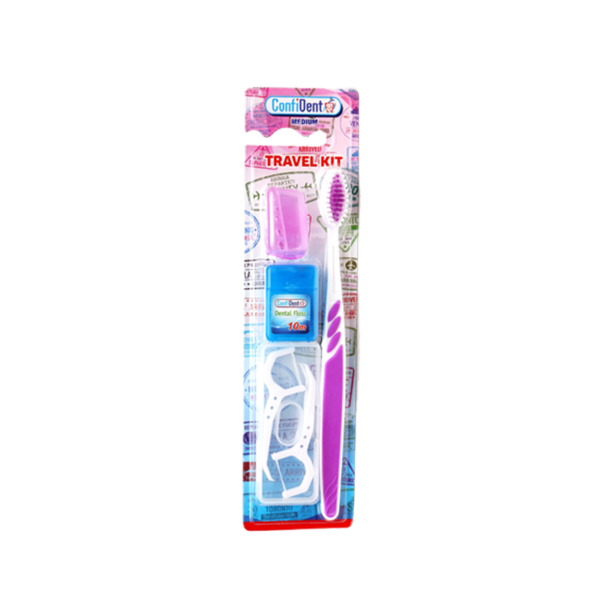 Confident Travel Kit Toothbrush+Dental Floss+Dental Picks
