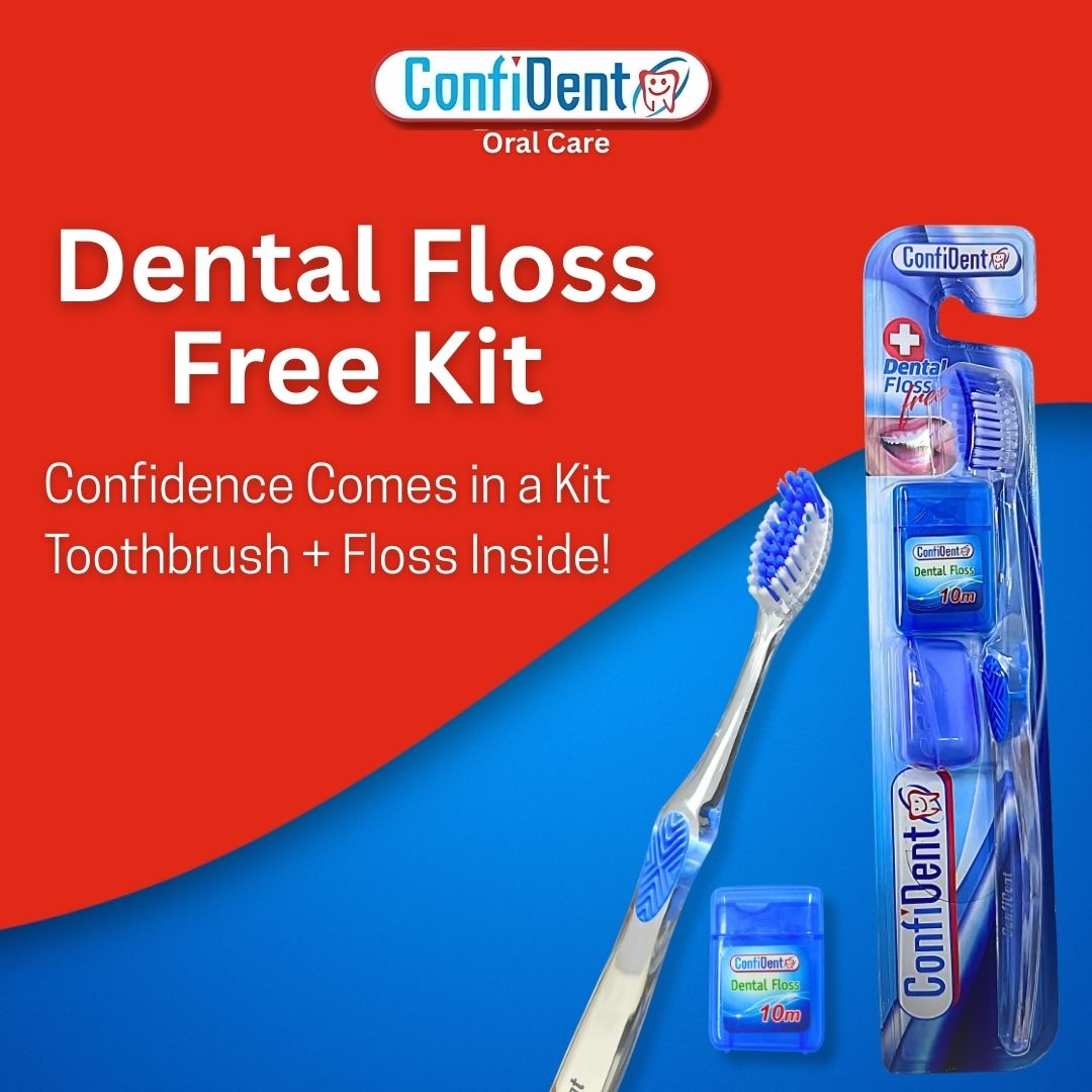 Confident Toothbrush with Free Dental Floss