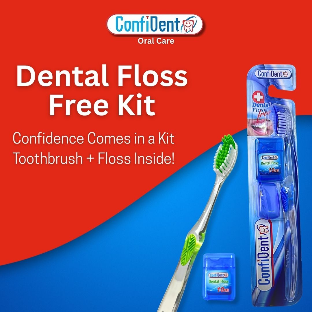 Confident Toothbrush with Free Dental Floss