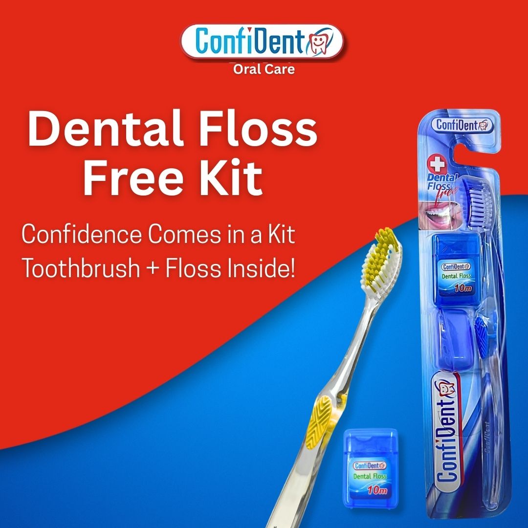 Confident Toothbrush with Free Dental Floss