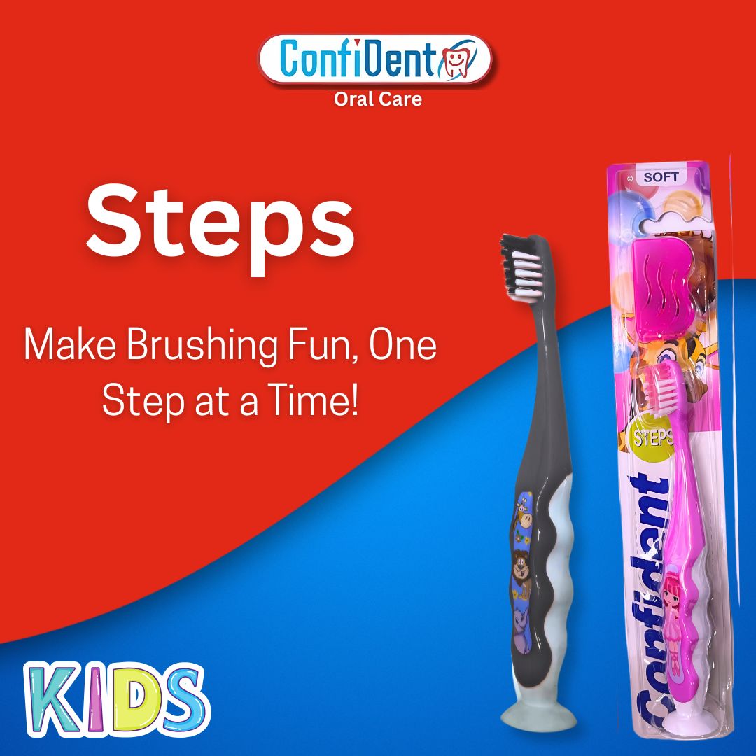  Confident Steps Kids Soft Bristles Tooth Brush