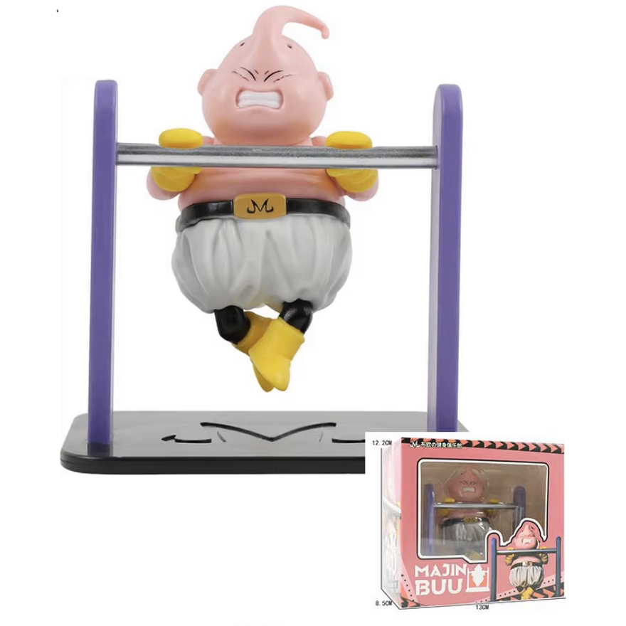 Figura de Majin Boo haciendo ejercicio (Barra)