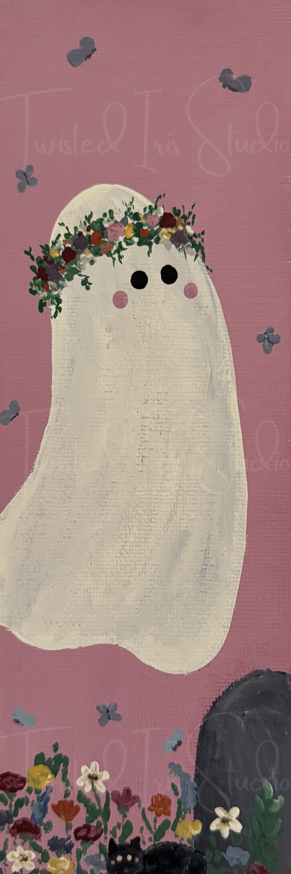 Ghosty & Hex: Spring Meadow – 2x6 Bookmark