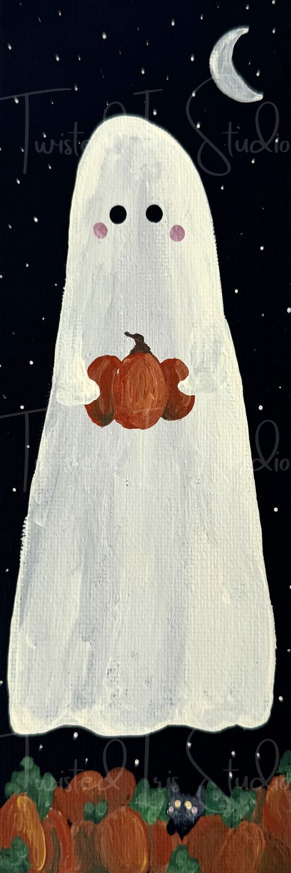 Ghosty & Hex: Pumpkin Patch – 2x6 Bookmark