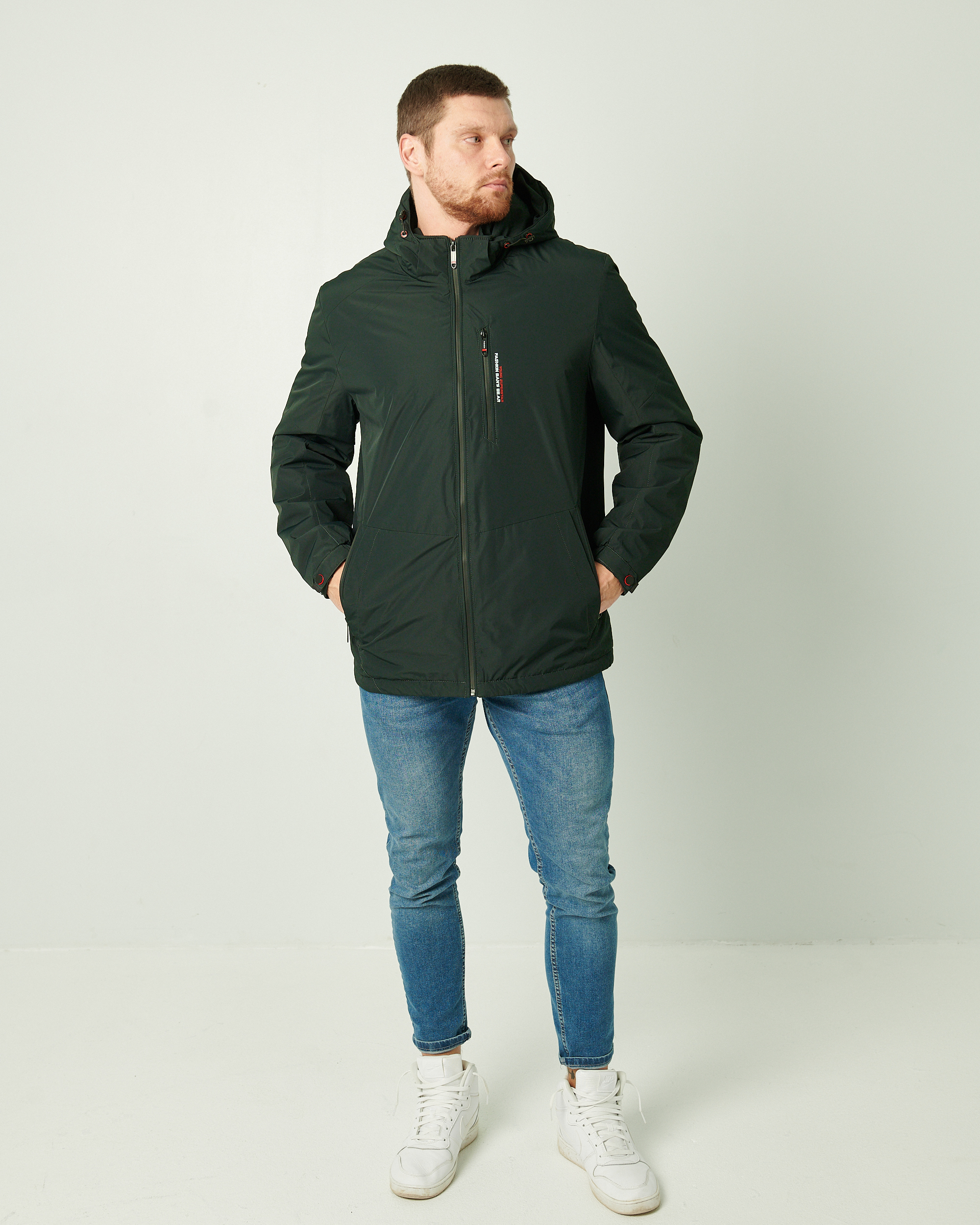 Demisezoninė tamsiai žalios spalvos striukė 308