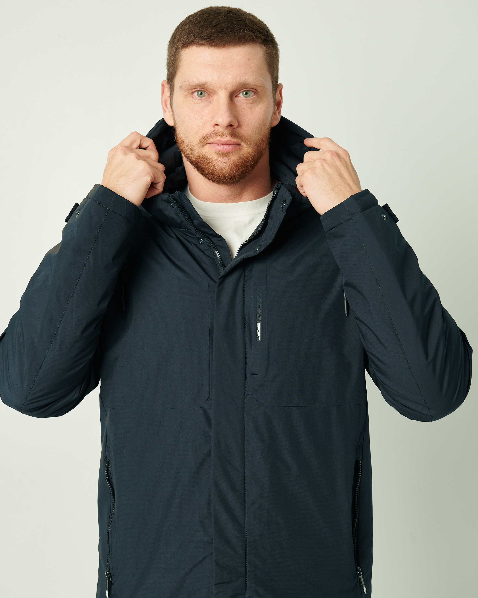 Demisezoninė mėlynos spalvos striukė D018