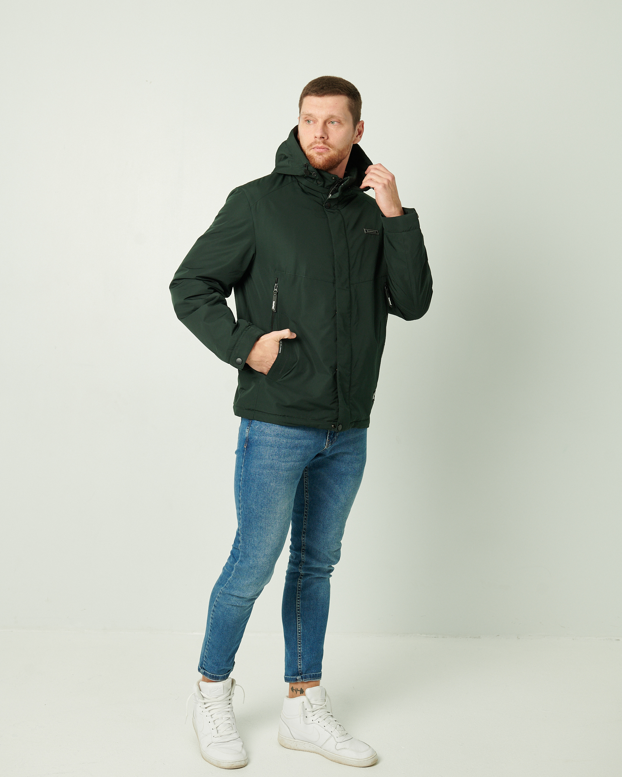 Demisezoninė žalios spalvos striukė B07