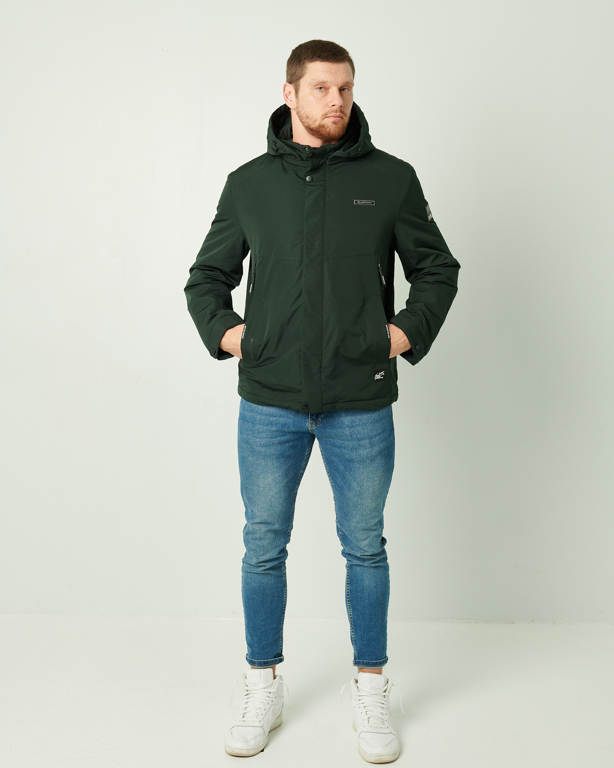 Demisezoninė žalios spalvos striukė B07